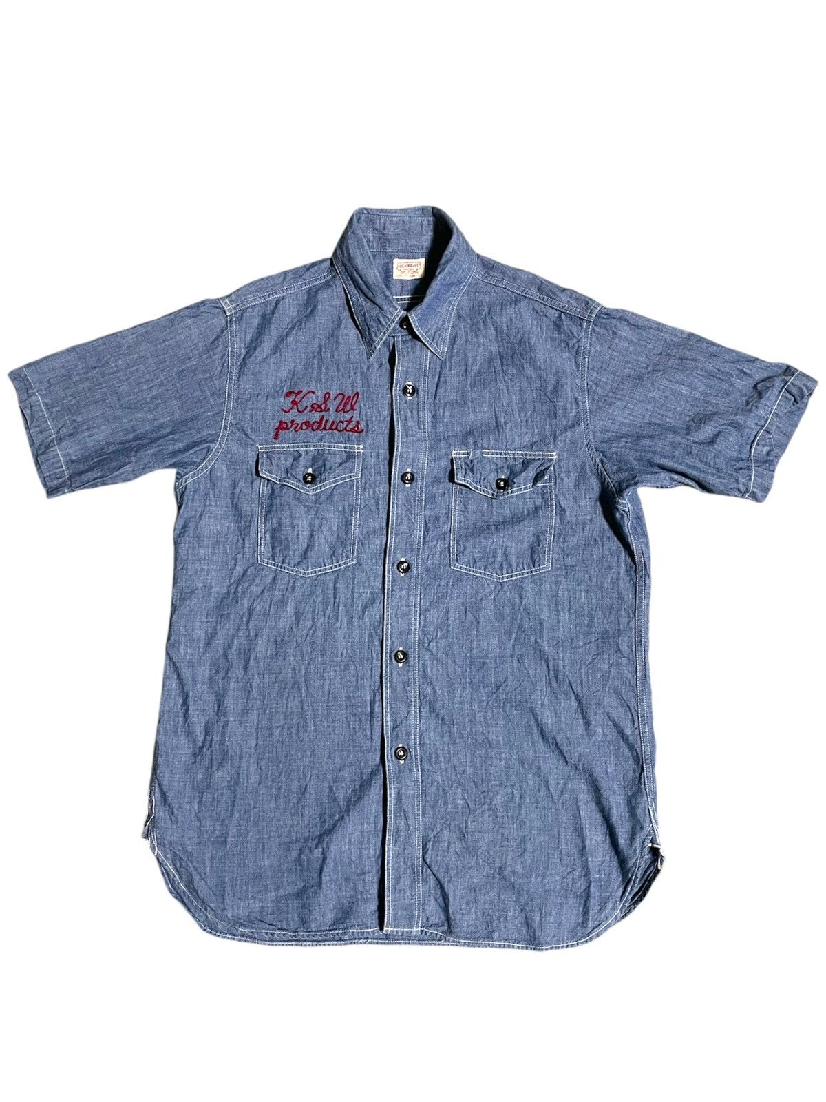 Japanese Brand × Toyo Enterprises RARE‼️Headlight Denim Embroidery Selvedge Workshirt Size US L / EU 52-54 / 3 - 1 Thumbnail