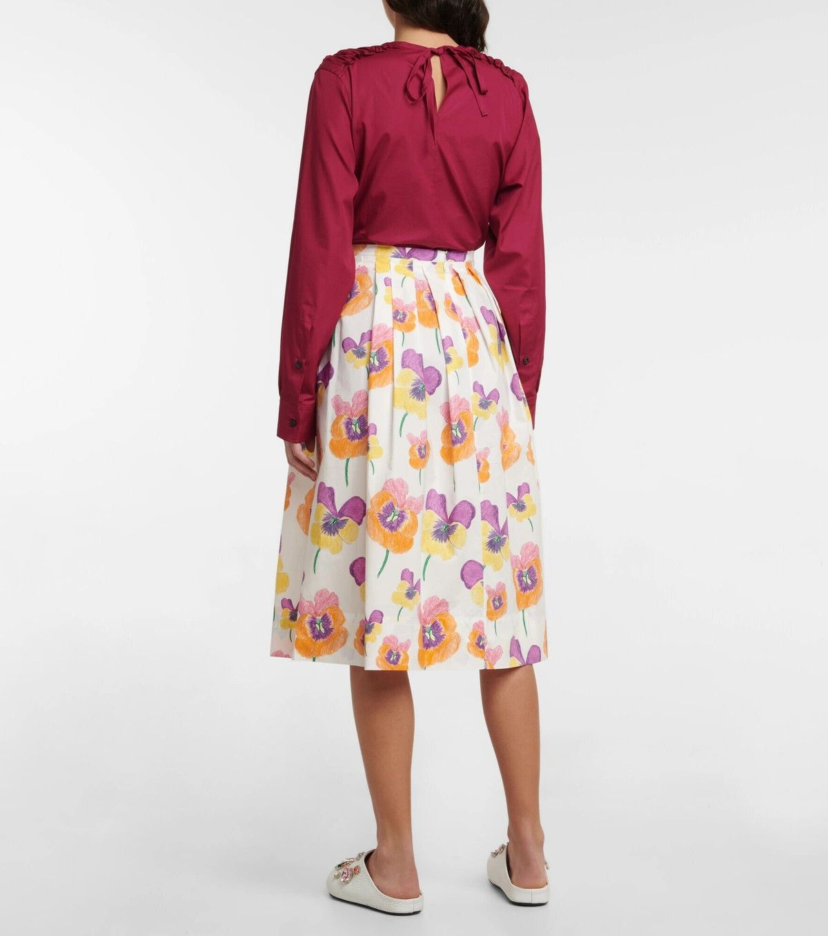 Marni o1y1125 Midi Skirt in Multicolor Size 27" / US 4 / IT 40 - 3 Thumbnail