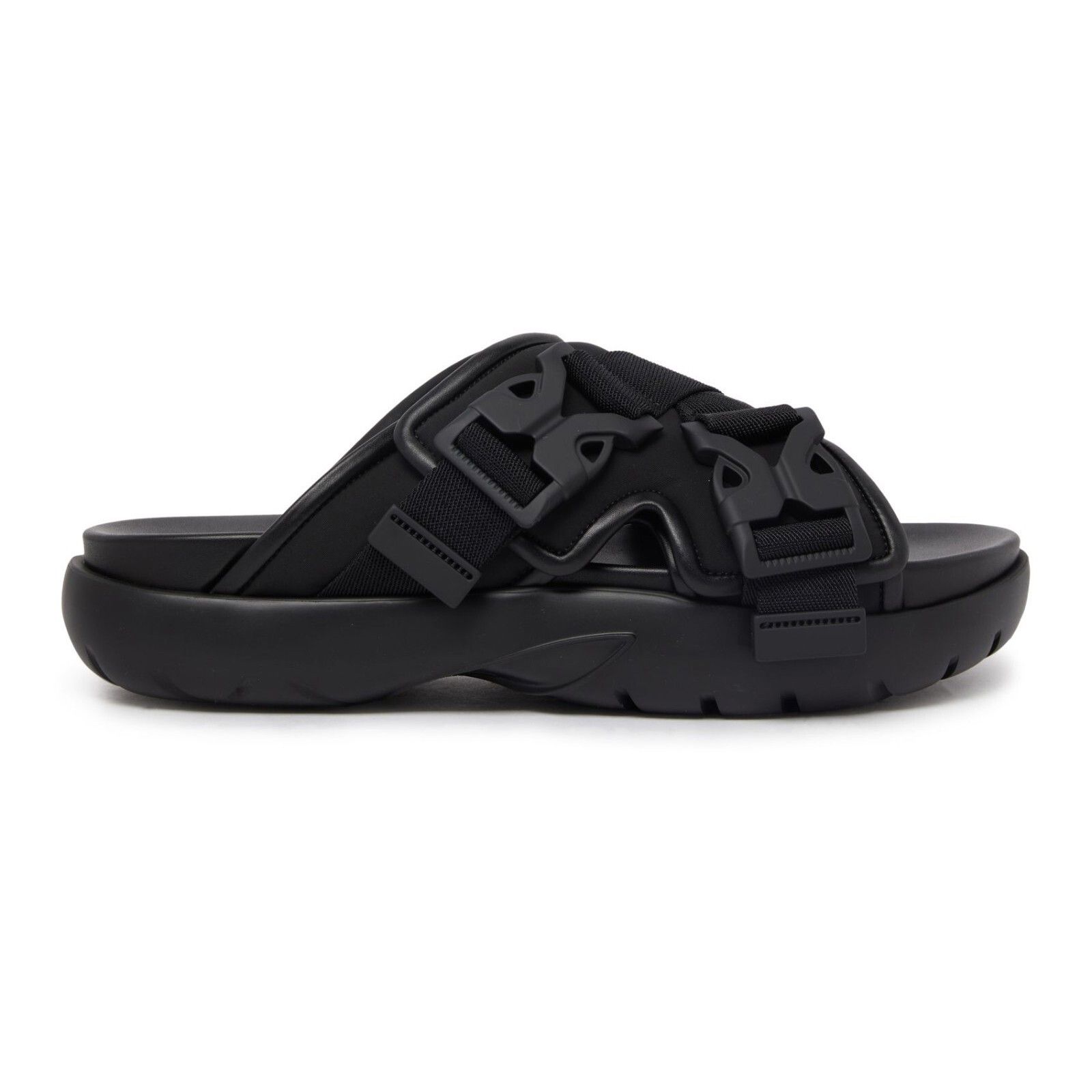 BOTTEGA VENETA Black Snap Slide Sandals New And Authentic (M