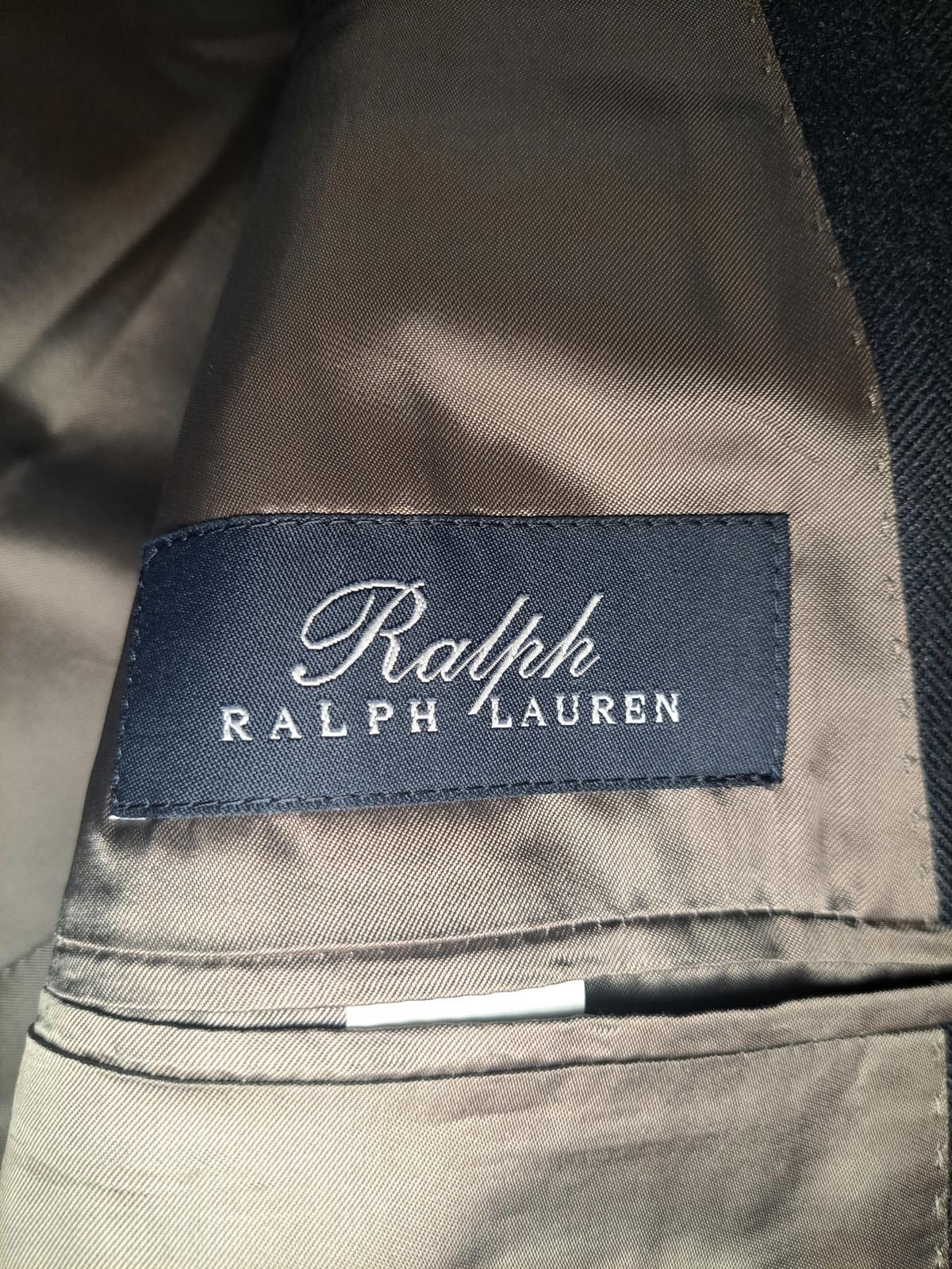 Polo Ralph Lauren Ralph Lauren Sport Coat 43L Long Navy Silk Wool Herringbone Size 40R - 2 Thumbnail