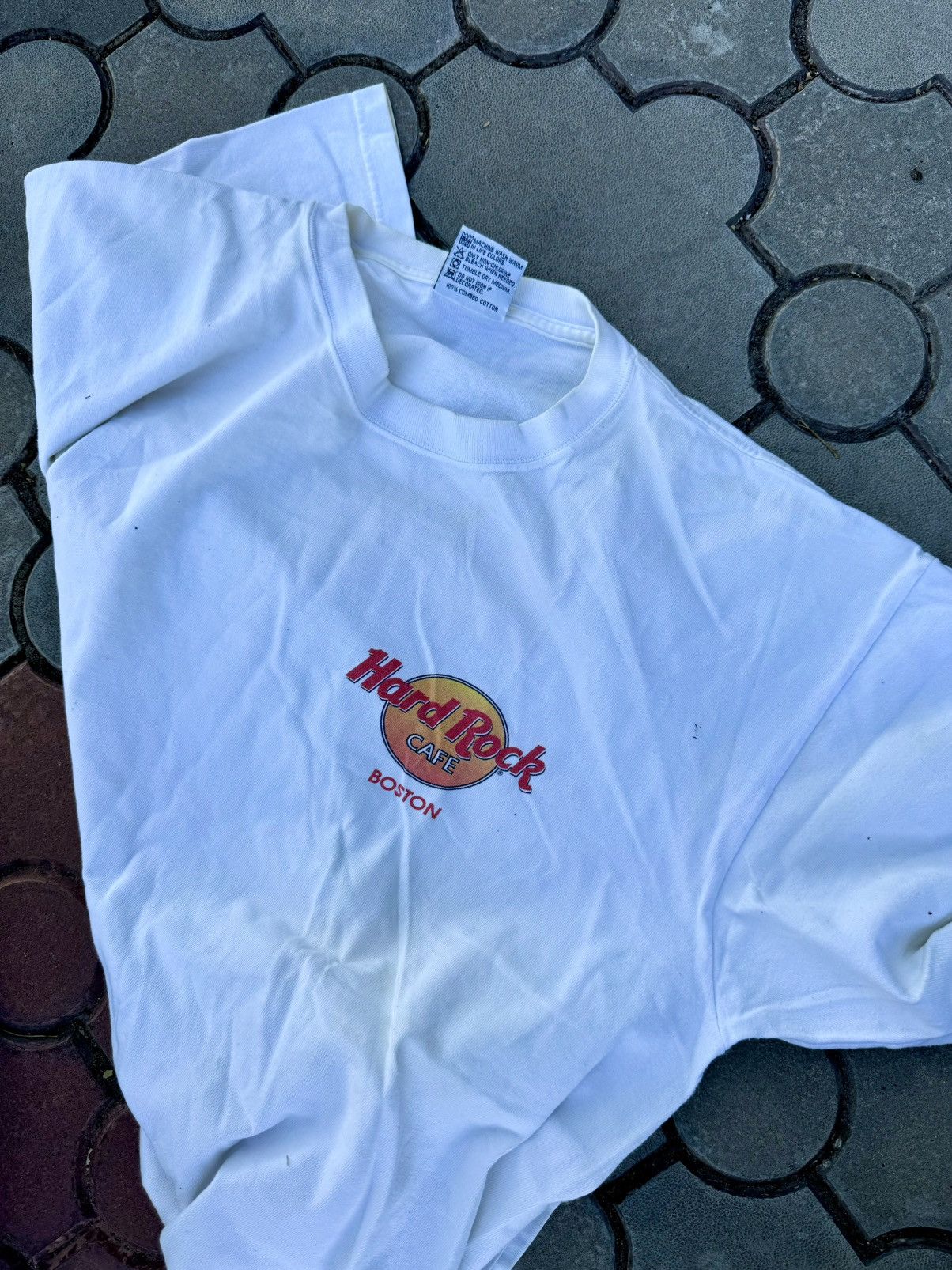 Hard Rock Cafe × Vintage Vintage 90s Boston Hard Rock Cafe Tee Shirt USA Size US XL / EU 56 / 4 - 4 Thumbnail