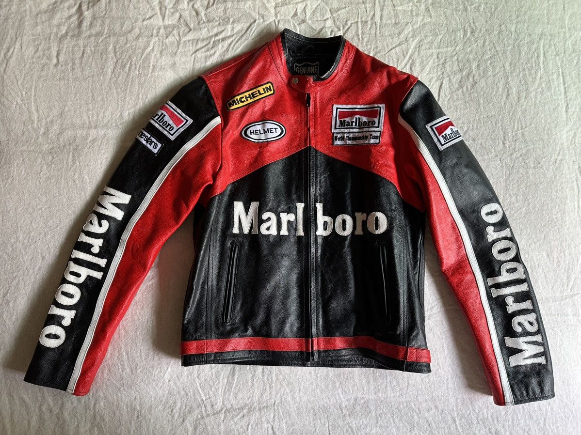 Marlboro Marlboro Leather Motorcycle Racing Jacket Size US M / EU 48-50 / 2 - 1 Thumbnail