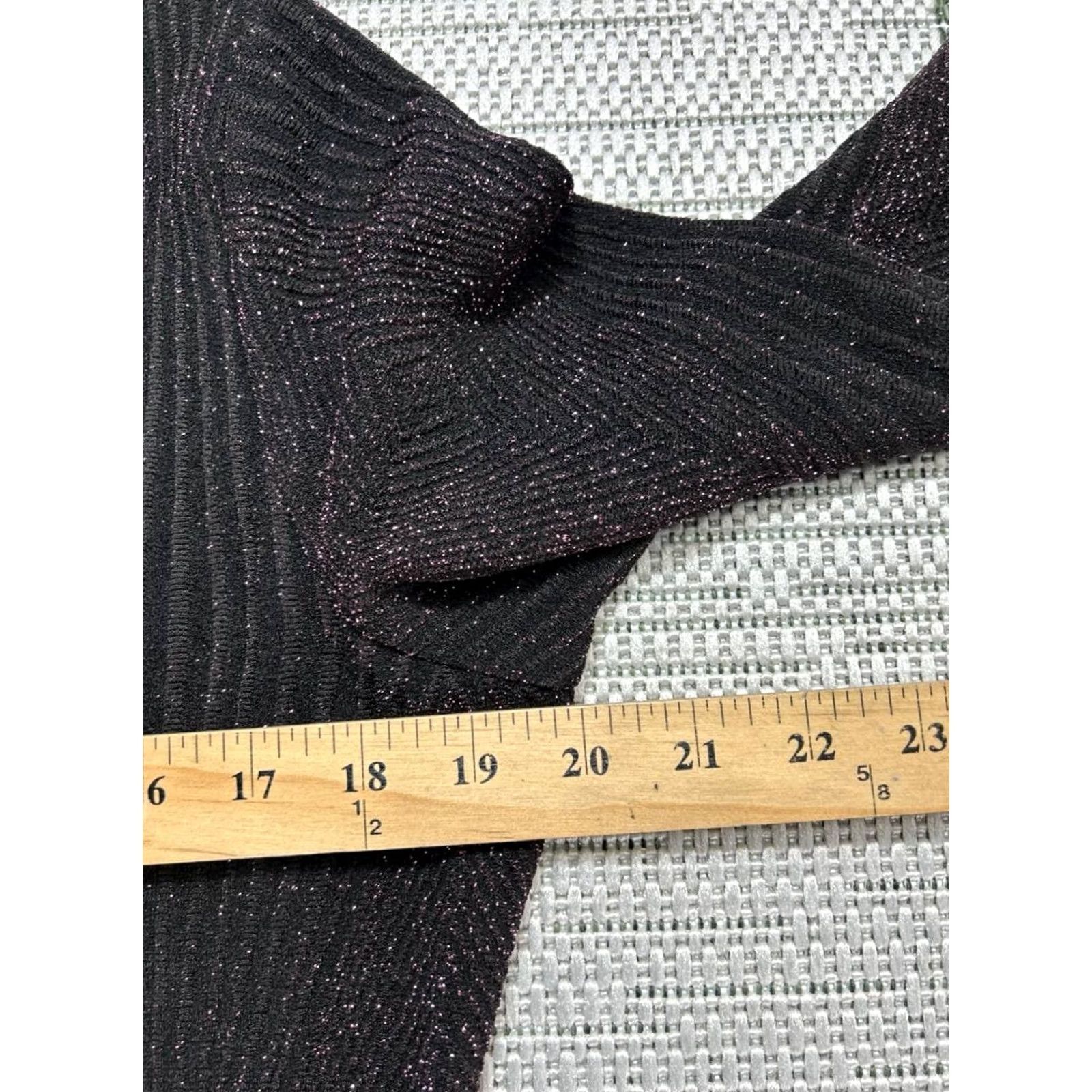 Michael Kors Michael Kors Dress Womens 0x Black Purple Blouson Short A-Line Sleeve Long Neckline Round Zip Size XL / US 12-14 / IT 48-50 - 7 Thumbnail