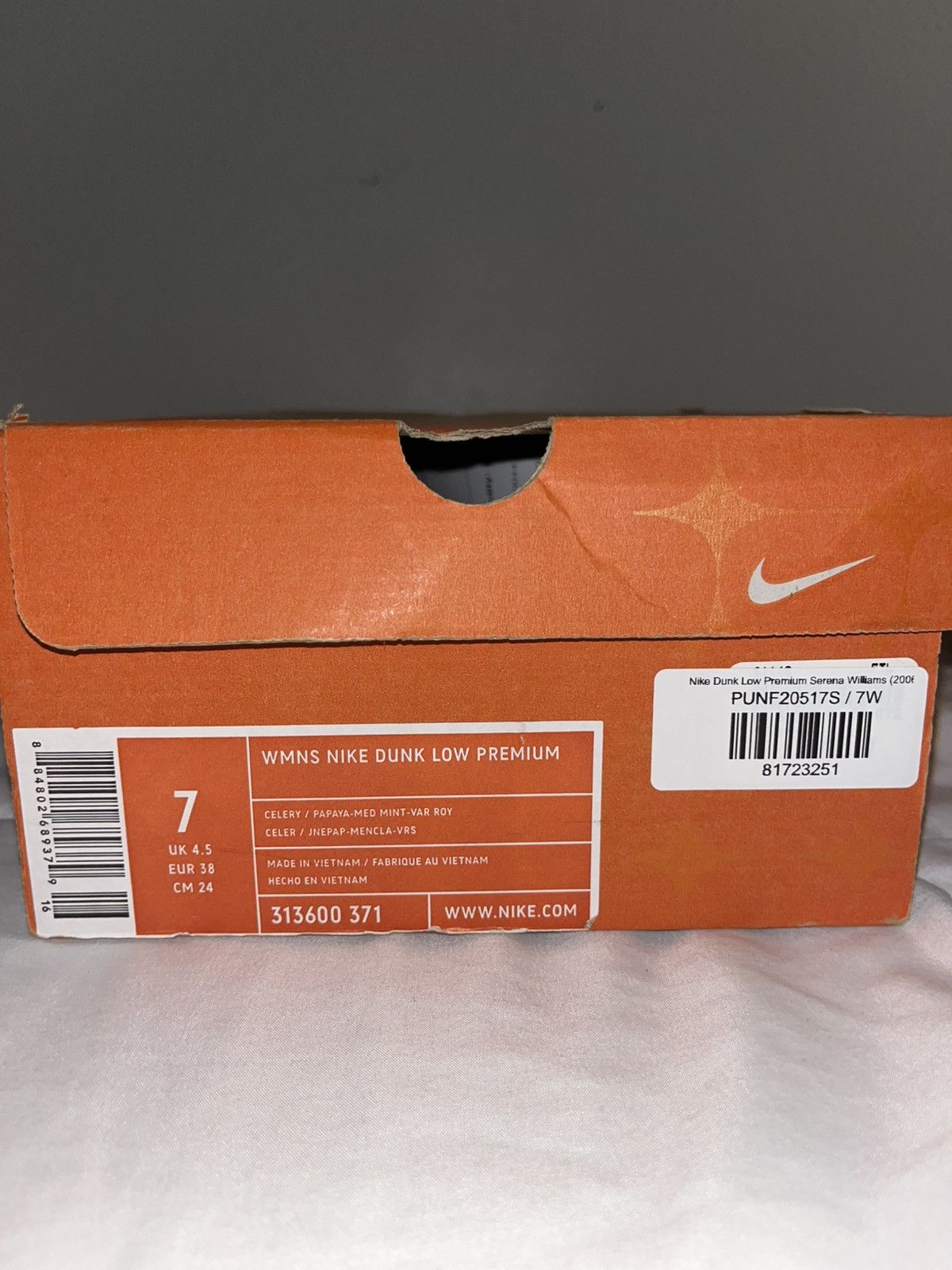 Nike 2006 Dunk Low Premium Collection Serena Williams Size US 5.5 / EU 38 - 6 Thumbnail
