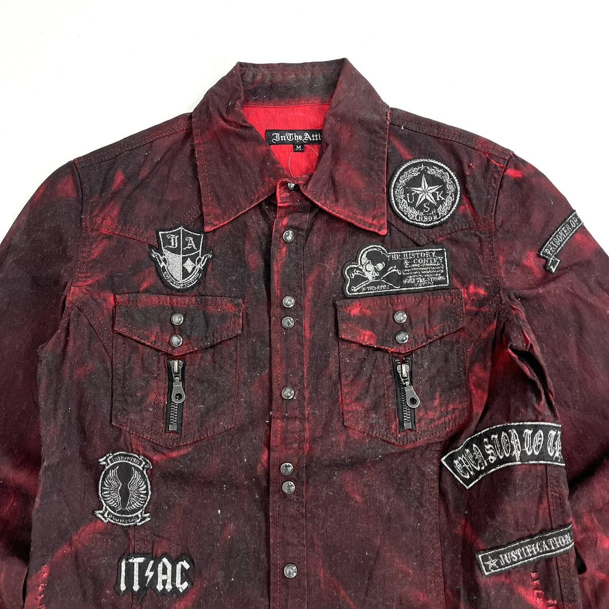 14th Addiction 2000s In the Attic Punk LGB Grunge Gothic Distressed Jacket Size US M / EU 48-50 / 2 - 2 Thumbnail