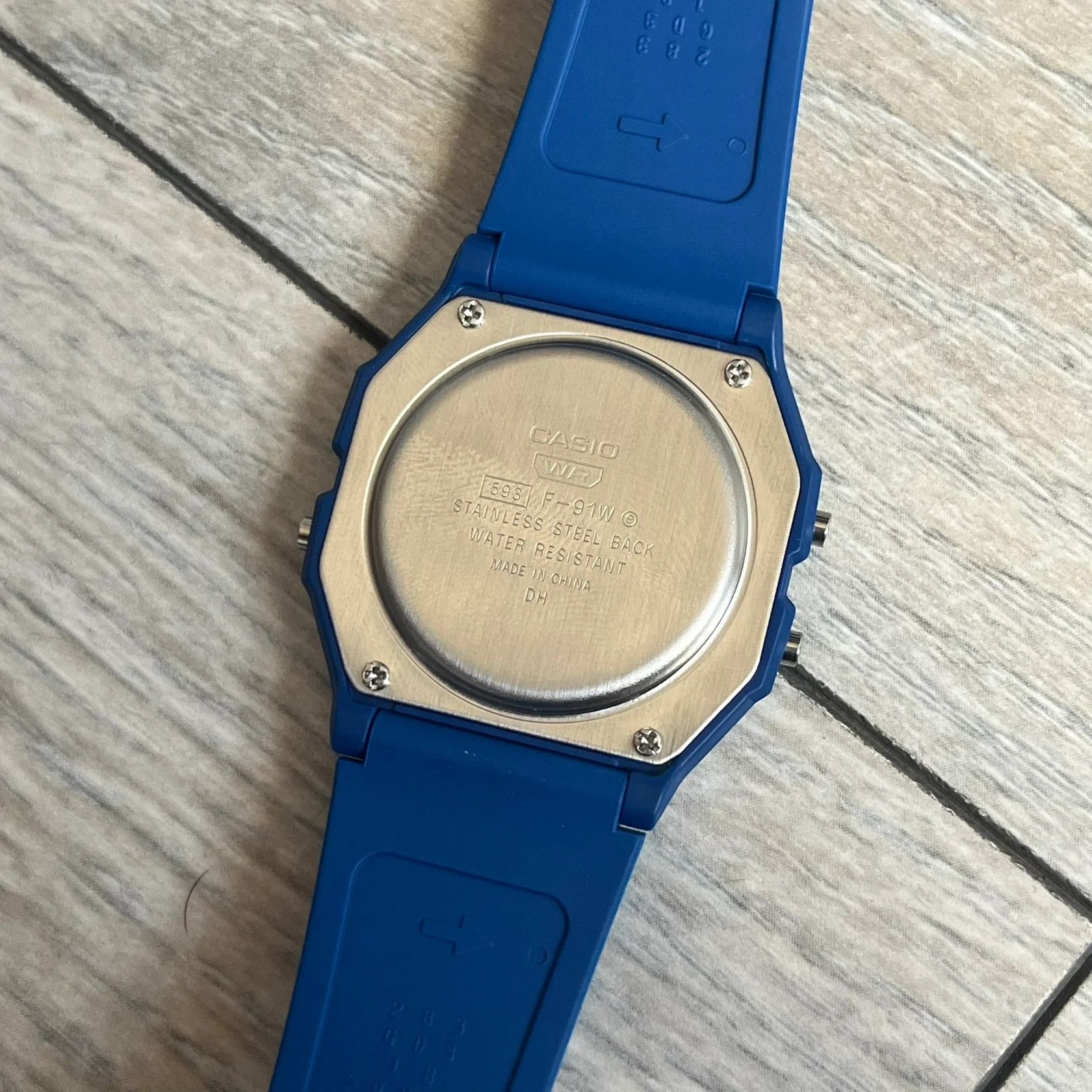 Casio Casio F-91W "Inverted Blue" Dark Blue Digital Watch Size ONE SIZE - 5 Thumbnail
