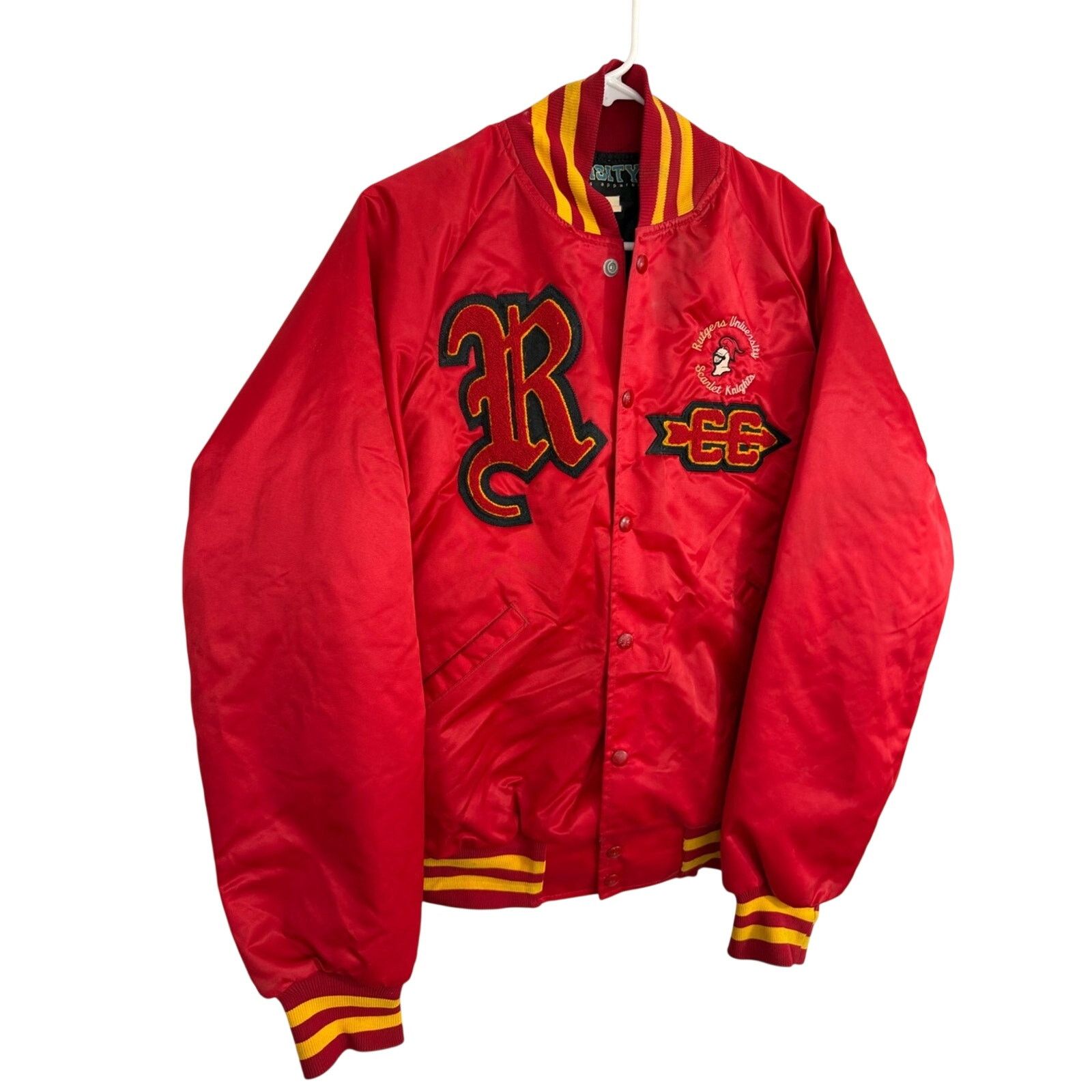 Other Vintage 80s Rutgers CC Varsity Satin Bomber Jacket RARE 1/1 Size US M / EU 48-50 / 2 - 4 Thumbnail