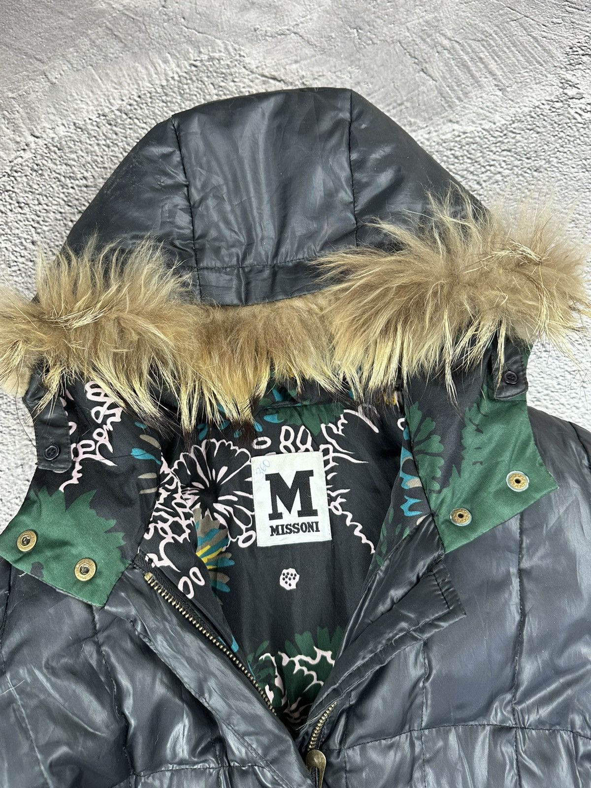 Missoni Vintage Missoni Down Puffer Jacket Quilted Floral Coat Y2K Size M / US 6-8 / IT 42-44 - 10 Thumbnail