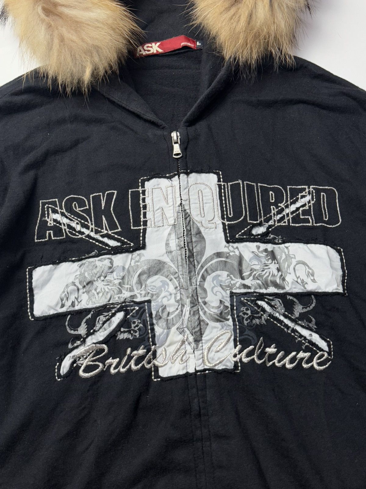 If Six Was Nine Fur Hoodie England Ask Enquired Lgb Styled Size US L / EU 52-54 / 3 - 3 Thumbnail