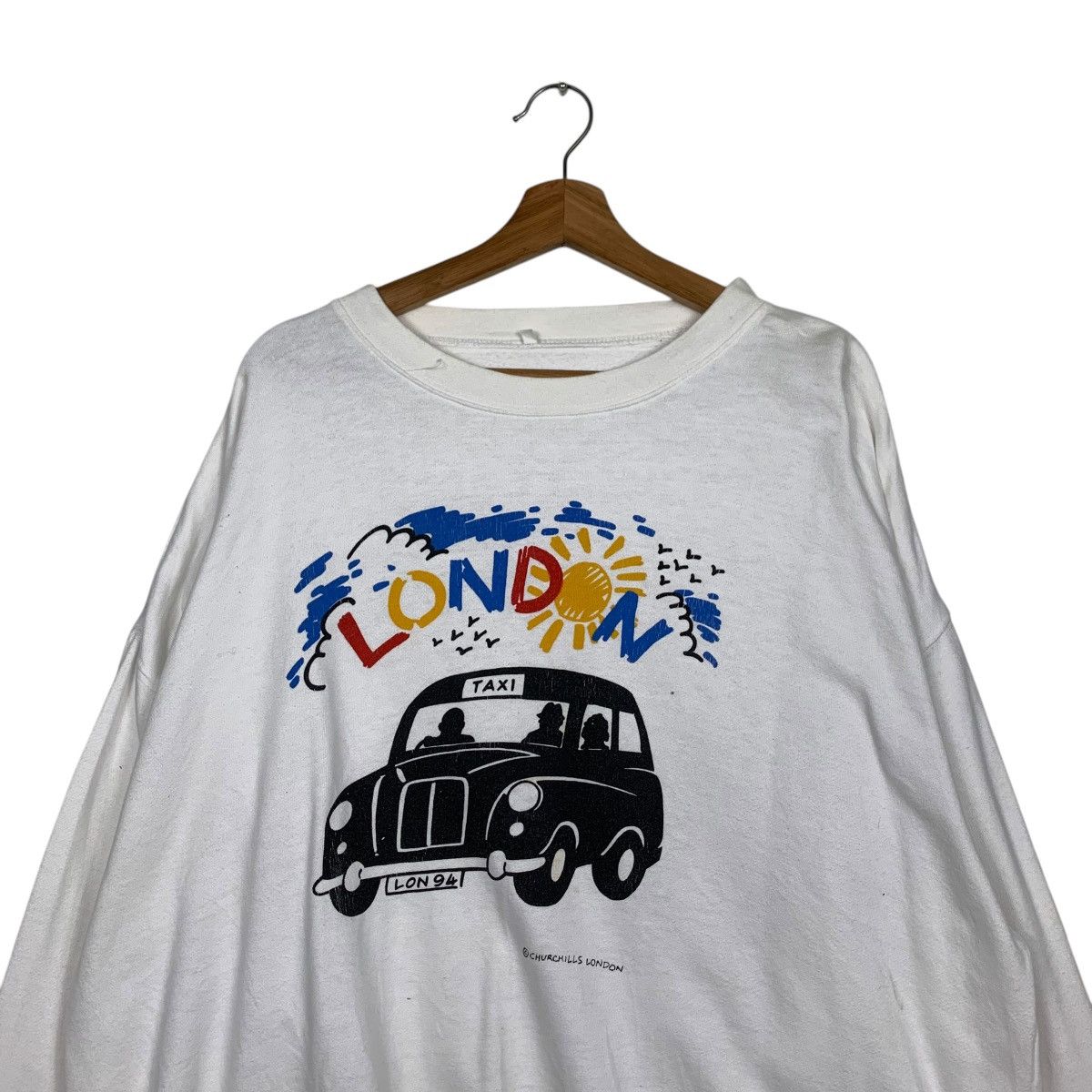 Vintage 94's LONDON Taxi by Church Hills London Sweatshirt #1755-C78 Size US XL / EU 56 / 4 - 2 Thumbnail