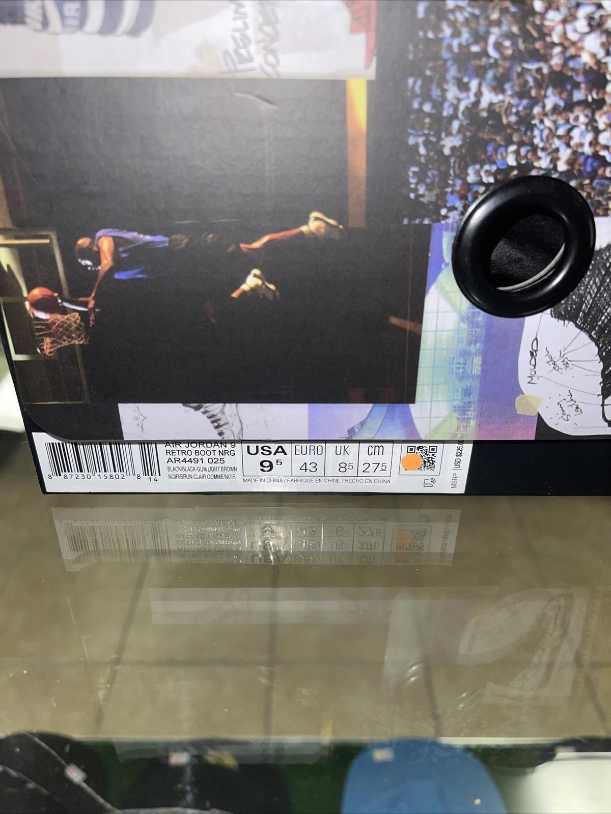 Nike Air Jordan 9 RETRO BOOT NRG Men's Black Gum US Size 9.5 NIB Size US 9.5 / EU 42-43 - 7 Thumbnail