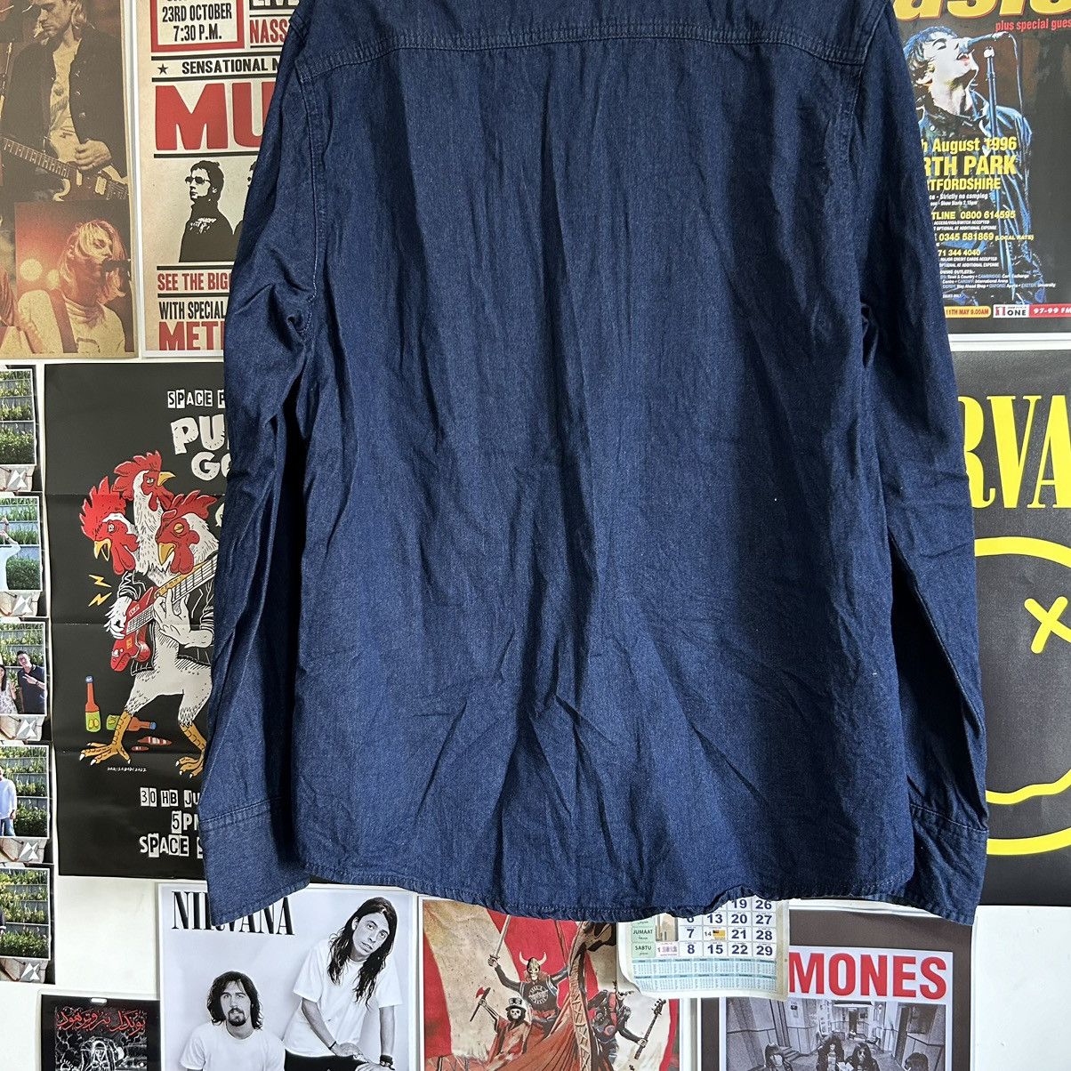Vintage Vintage Spao Denim Button Down Distressed Shirt Size US L / EU 52-54 / 3 - 10 Thumbnail