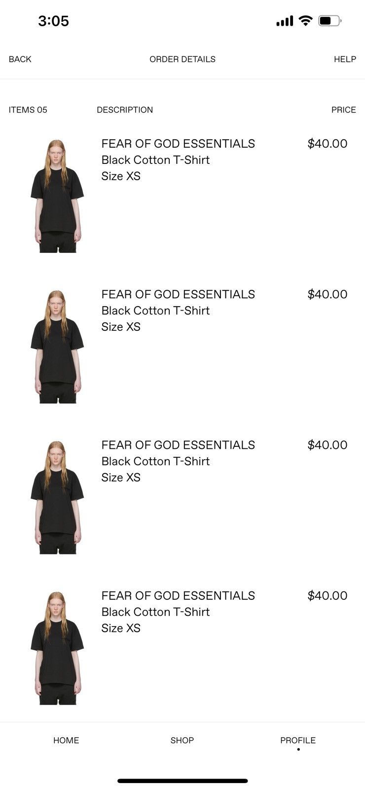 Fear of God FOG - Essentials Fear Of God Stretch Limo T-Shirt Sz (XS) Size US XS / EU 42 / 0 - 13 Thumbnail