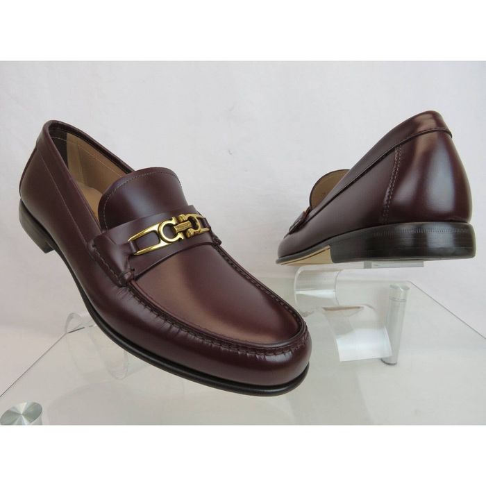 Shop FERRAGAMO David Gancini Bit Leather Loafers