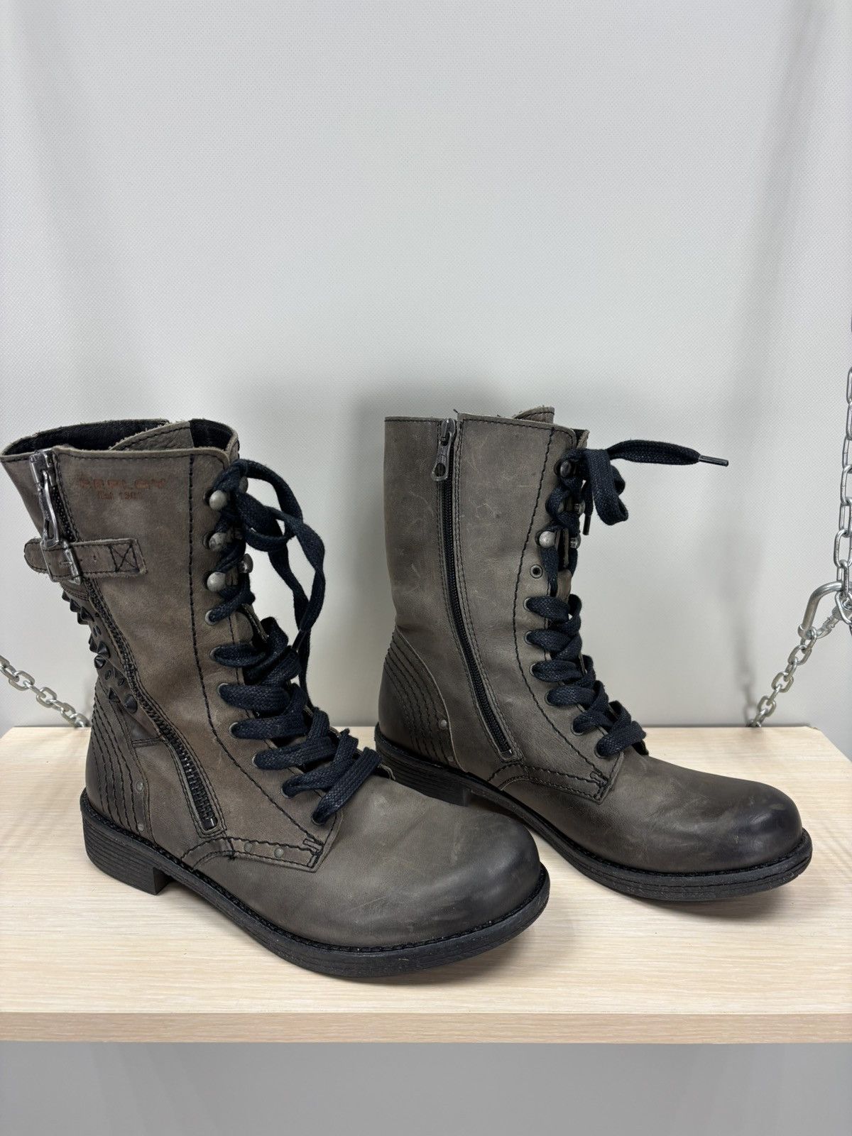 Replay Womens boots Replay Size 39 Color Gray/Brown Size US 9 / IT 39 - 2 Thumbnail
