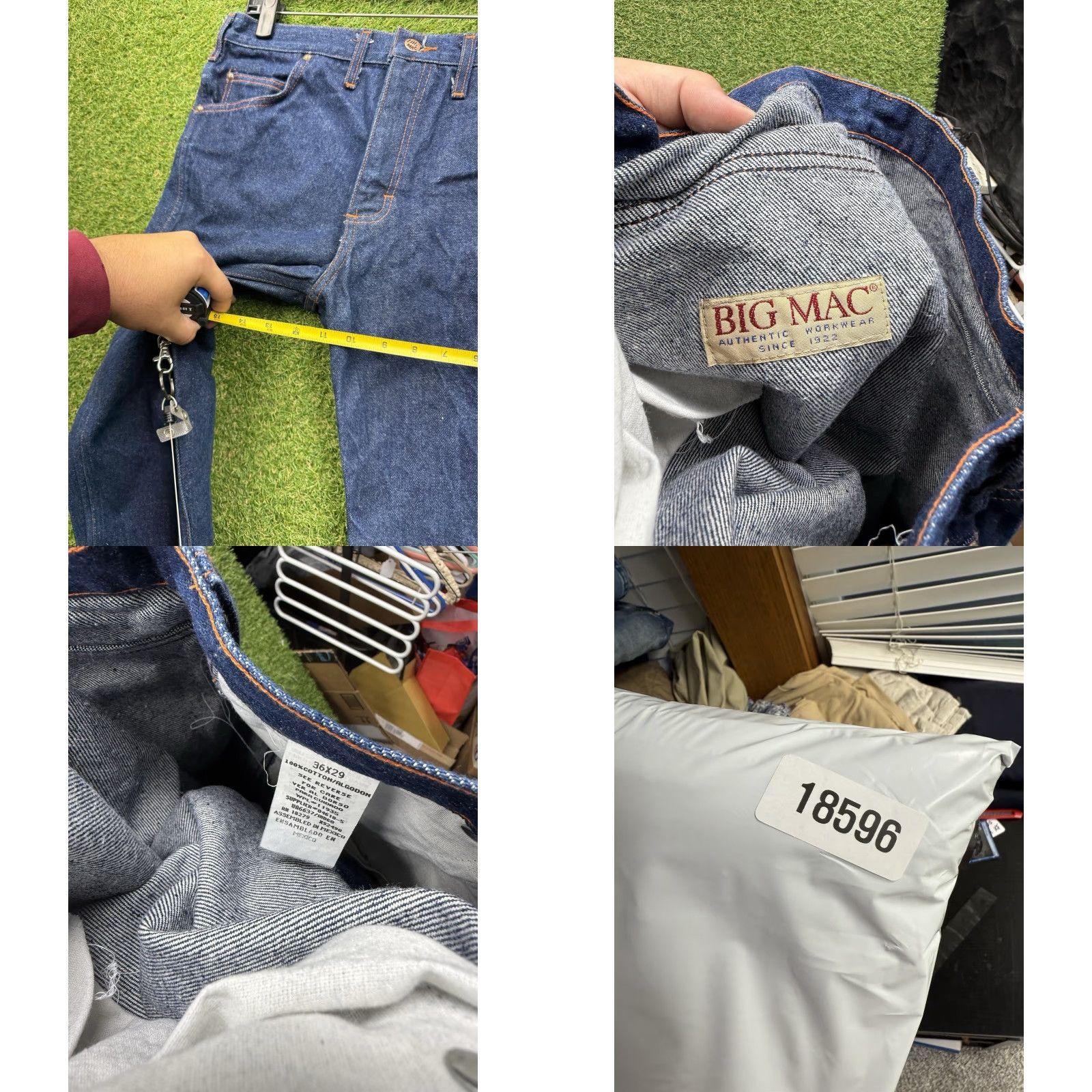 Vintage VINTAGE Big Mac Jeans 36x29 Straight Leg Dark Wash 80s Mens Size US 36 / EU 52 - 8 Thumbnail