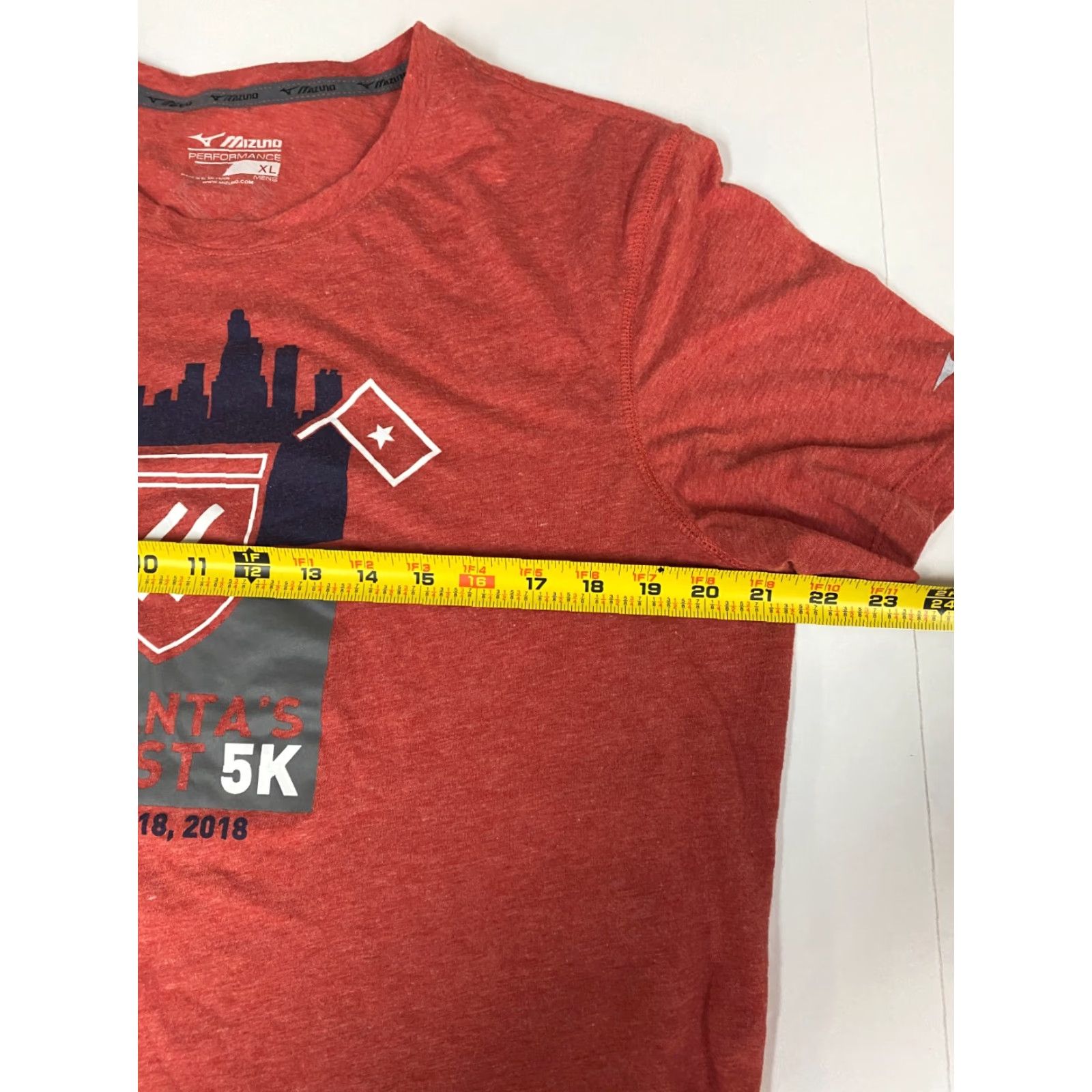 Mizuno Mizuno Mens T-Shirt Short Sleeve Crew Neck Red XL Cotton Logo Breathable 90s University Atlanta 5K Mens Size US XL / EU 56 / 4 - 6 Thumbnail