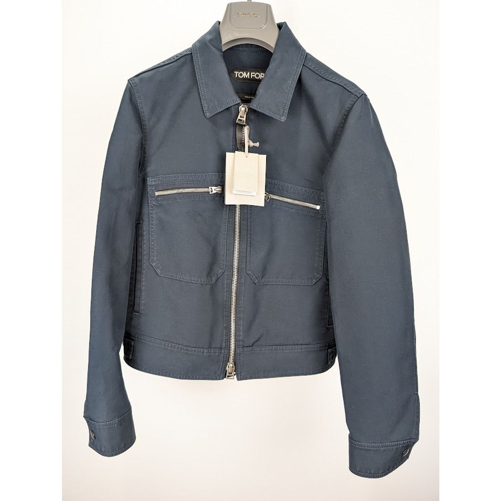 Tom Ford o1rshd1 Outerwear Blouson Jacket in Petrol Size US L / EU 52-54 / 3 - 2 Thumbnail