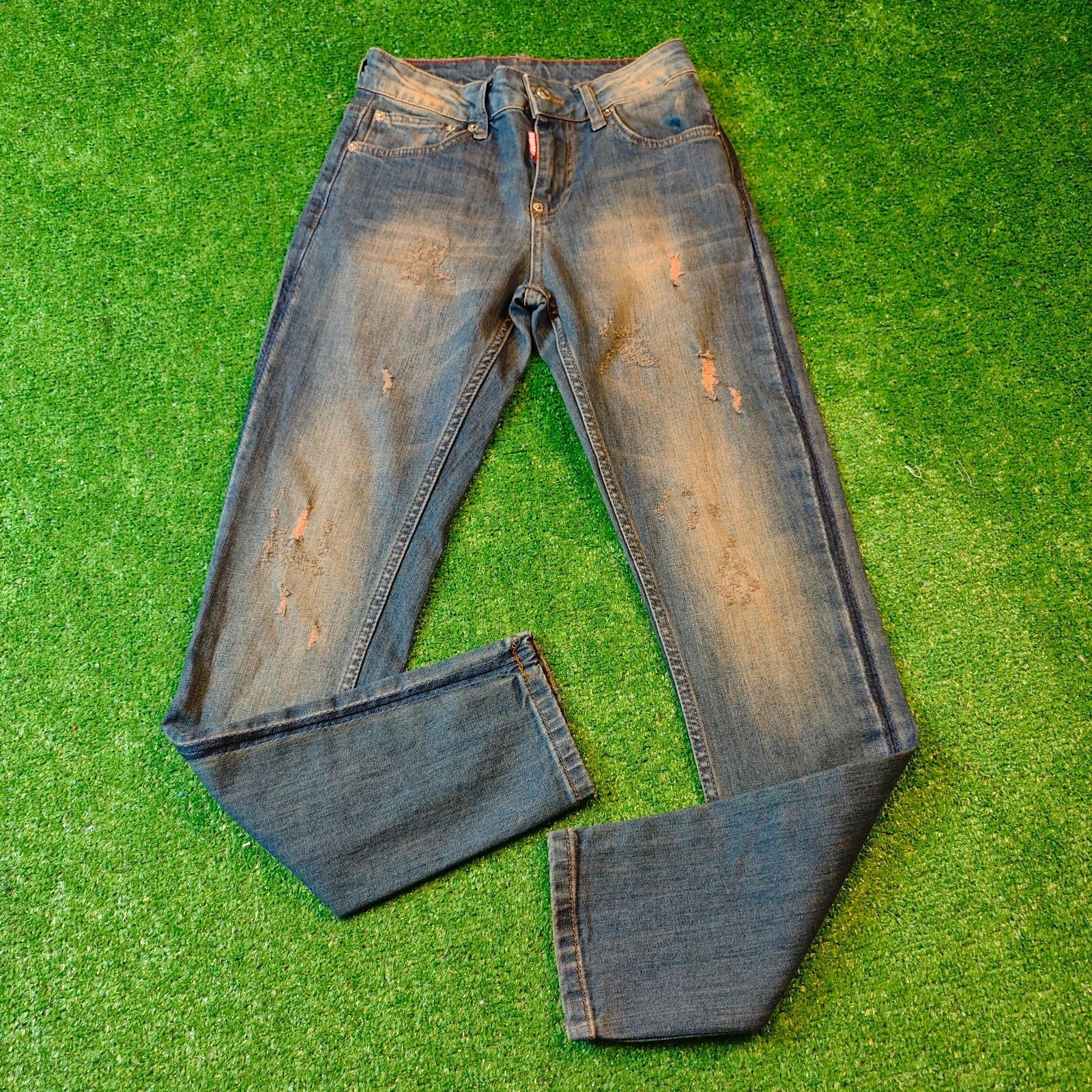 Dsquared2 Dsquared2 Jeans Womens 27 blue slim skinny ripped distressed Size 27" / US 4 / IT 40 - 2 Thumbnail