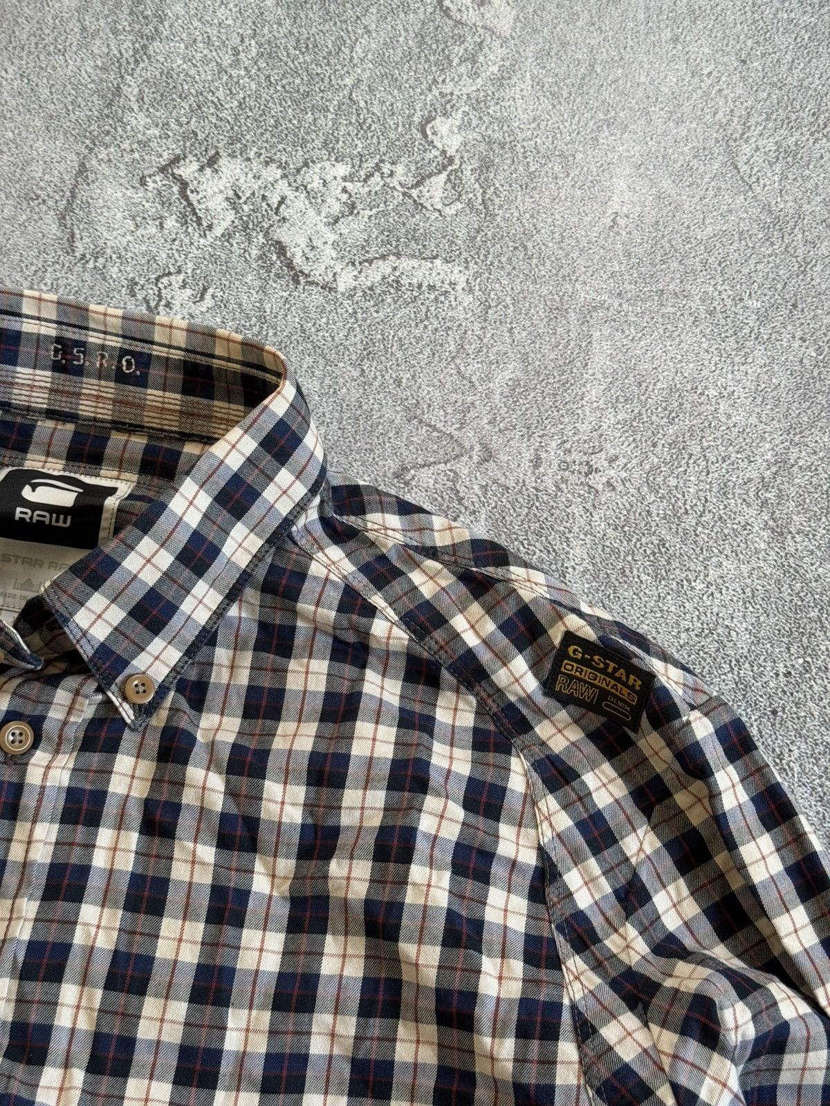 Flannel × G-Star G star raw XL Nevada force shirt L/S flannel button up vntg Size US XL / EU 56 / 4 - 11 Thumbnail