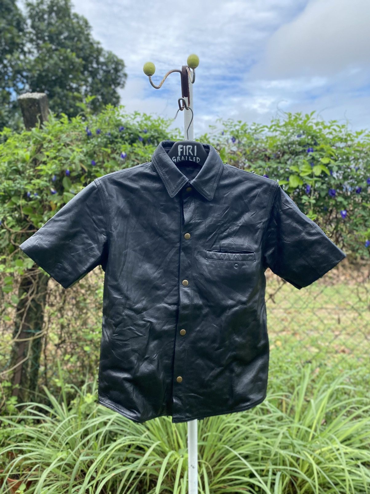Leather Vintage Horn Works Leather Shirt Size US S / EU 44-46 / 1 - 1 Thumbnail