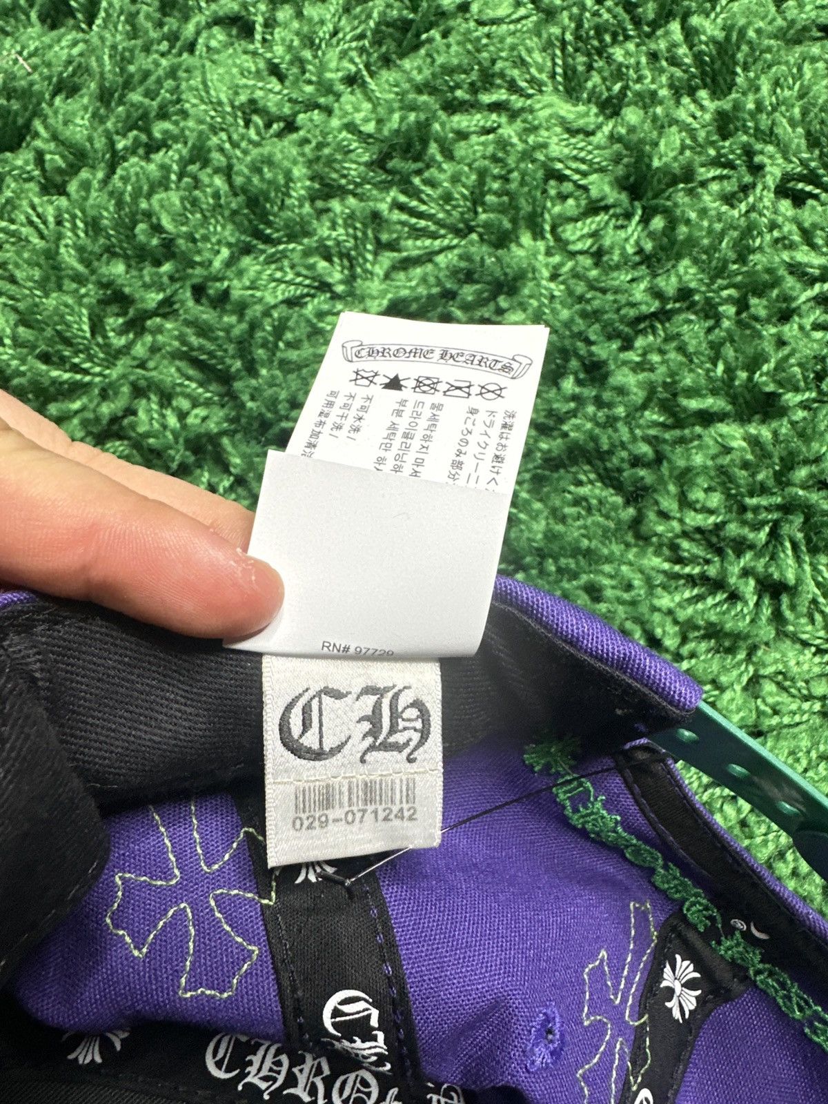 Chrome Hearts Chrome Hearts Purple Green Cross Patch Hat Size ONE SIZE - 7 Thumbnail