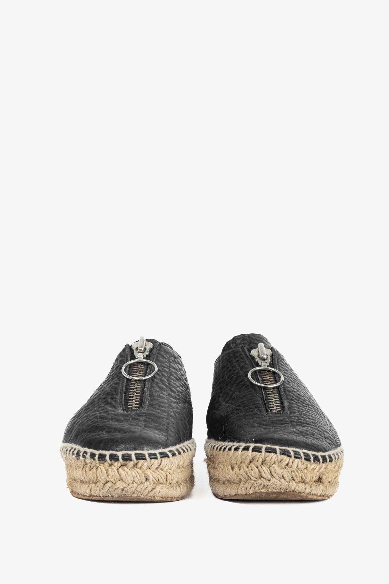 Alexander Wang Alexander Wang Devon Black Leather Espadrille Sneakers Size US 5.5 / IT 35.5 - 2 Thumbnail