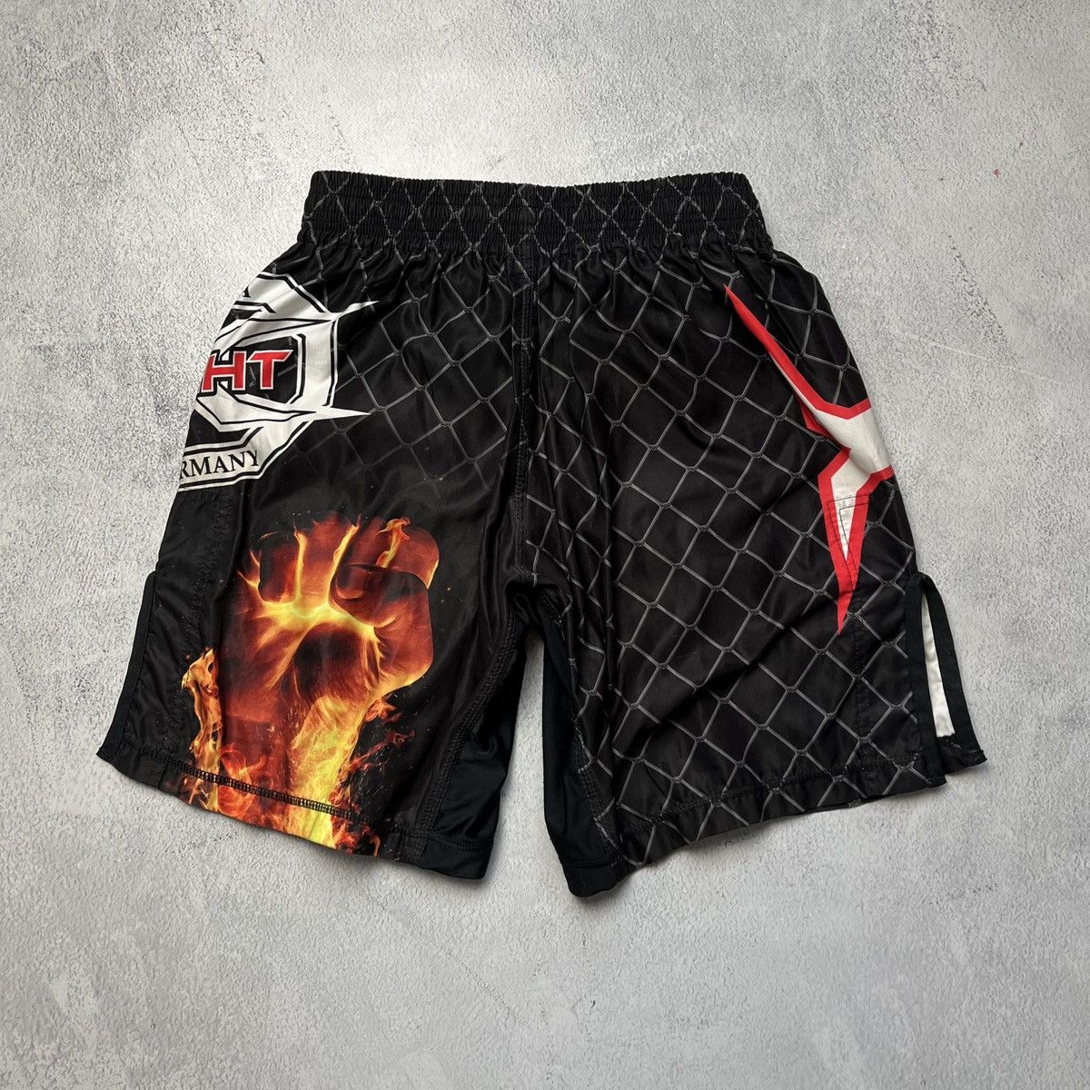 Japanese Brand × Vintage MMA Fight Germany Fiery Fist sport y2k short Size US 30 / EU 46 - 2 Thumbnail