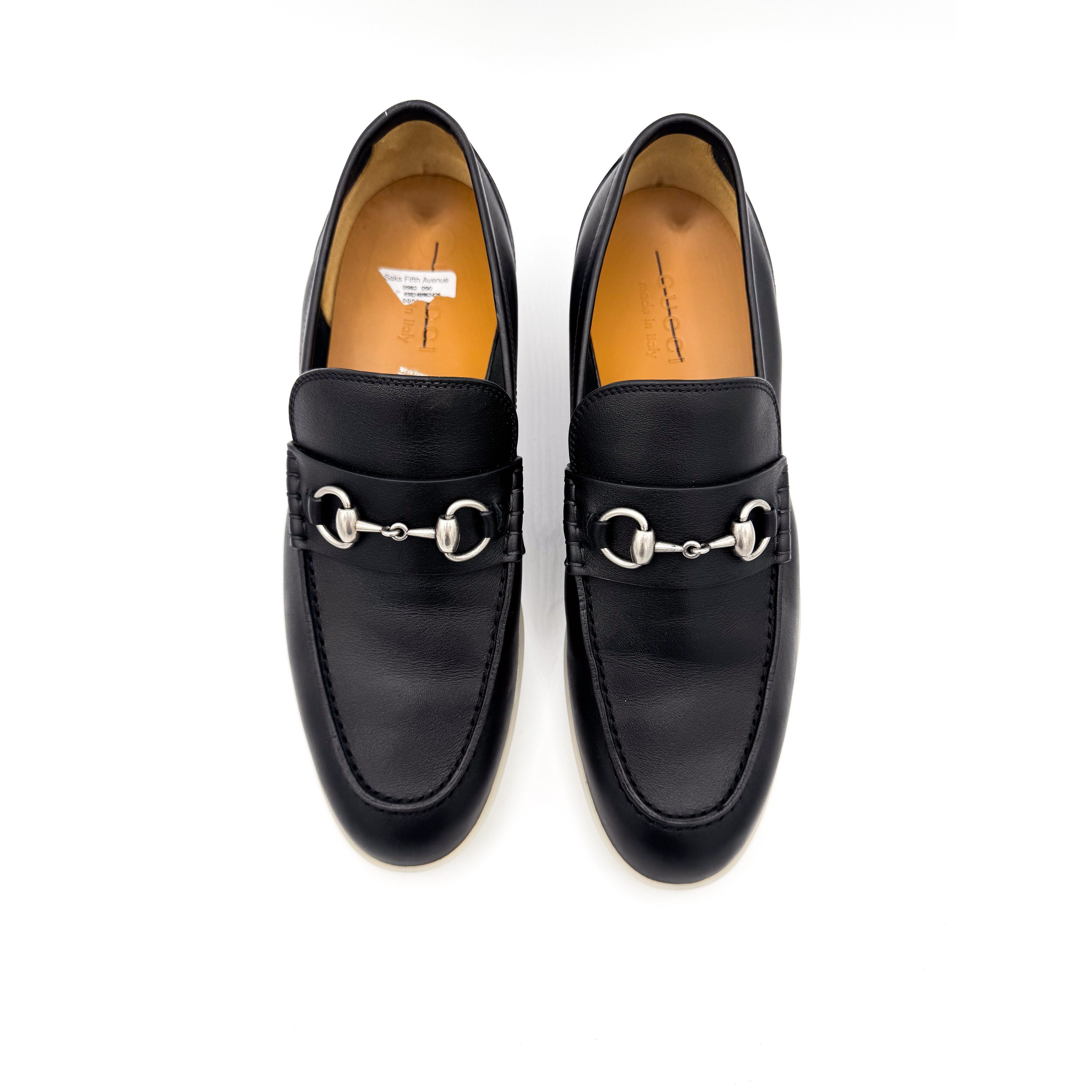 Gucci Konrad Horsebit Black Leather Loafers