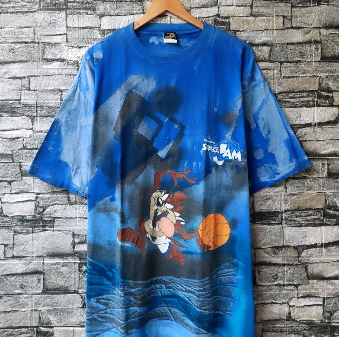 Cartoon Network Vtg 90s Warner Bros Taz Space Jam Tshirt Size US L / EU 52-54 / 3 - 3 Thumbnail