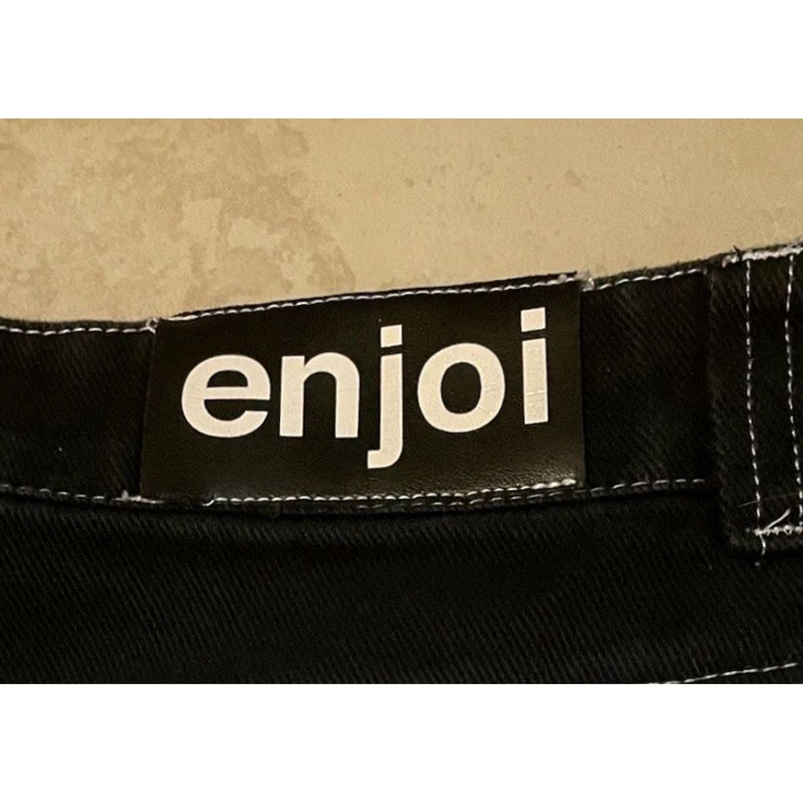 Enjoi VINTAGE Enjoi Skateboards Baggy Jeans 38 Black Denim Distressed 90s Y2K Grunge Skater Mens Jeans Size US 38 / EU 54 - 3 Thumbnail