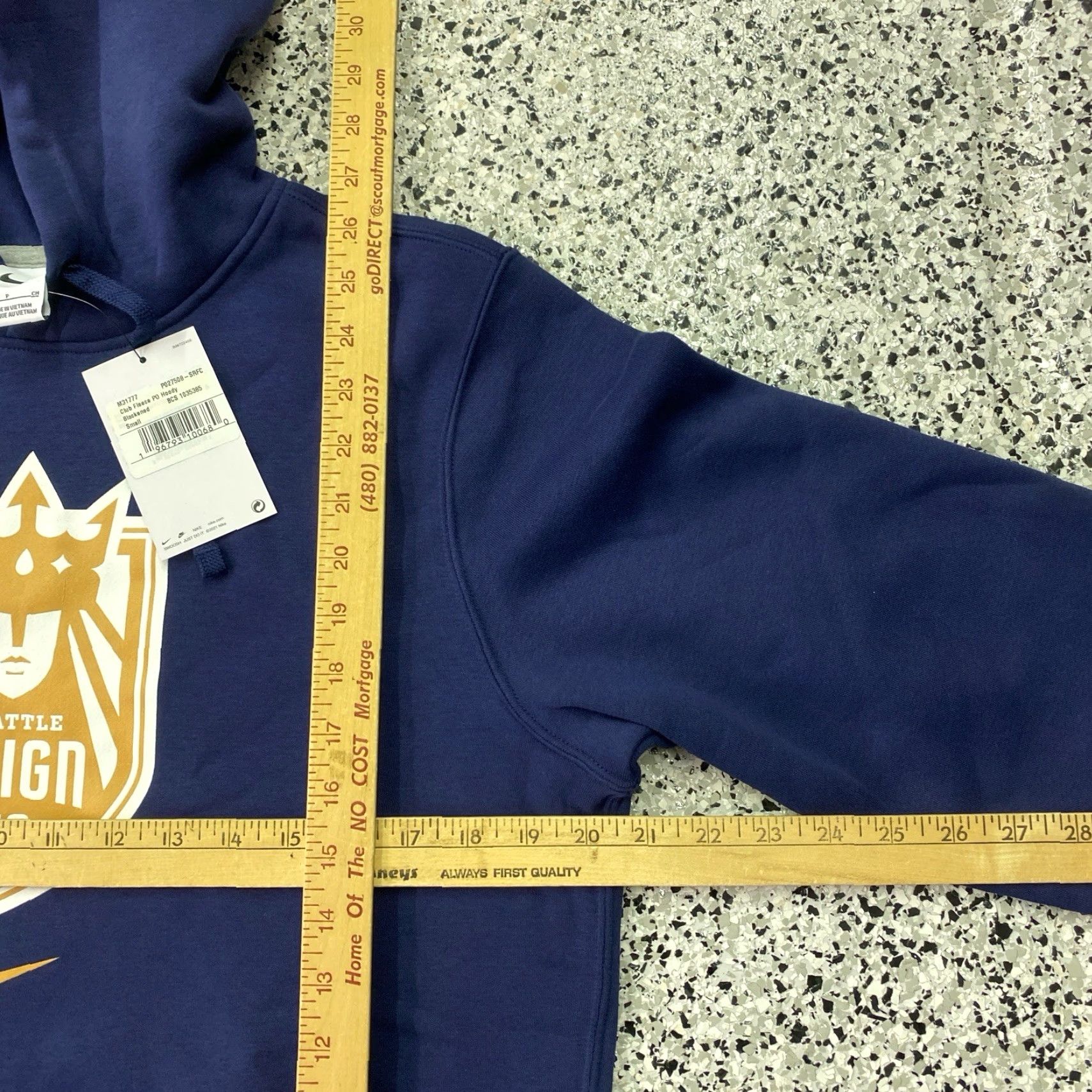 Nike Nike Seattle Reign FC Center Swoosh Hoodie Pullover Adult Small Blue NWT Mens Size US S / EU 44-46 / 1 - 3 Thumbnail