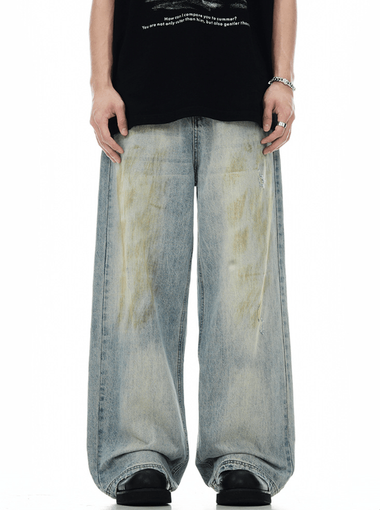 Japanese Brand × Jean Men's American retro distressed casual straight jeans Size US 32 / EU 48 - 1 Thumbnail