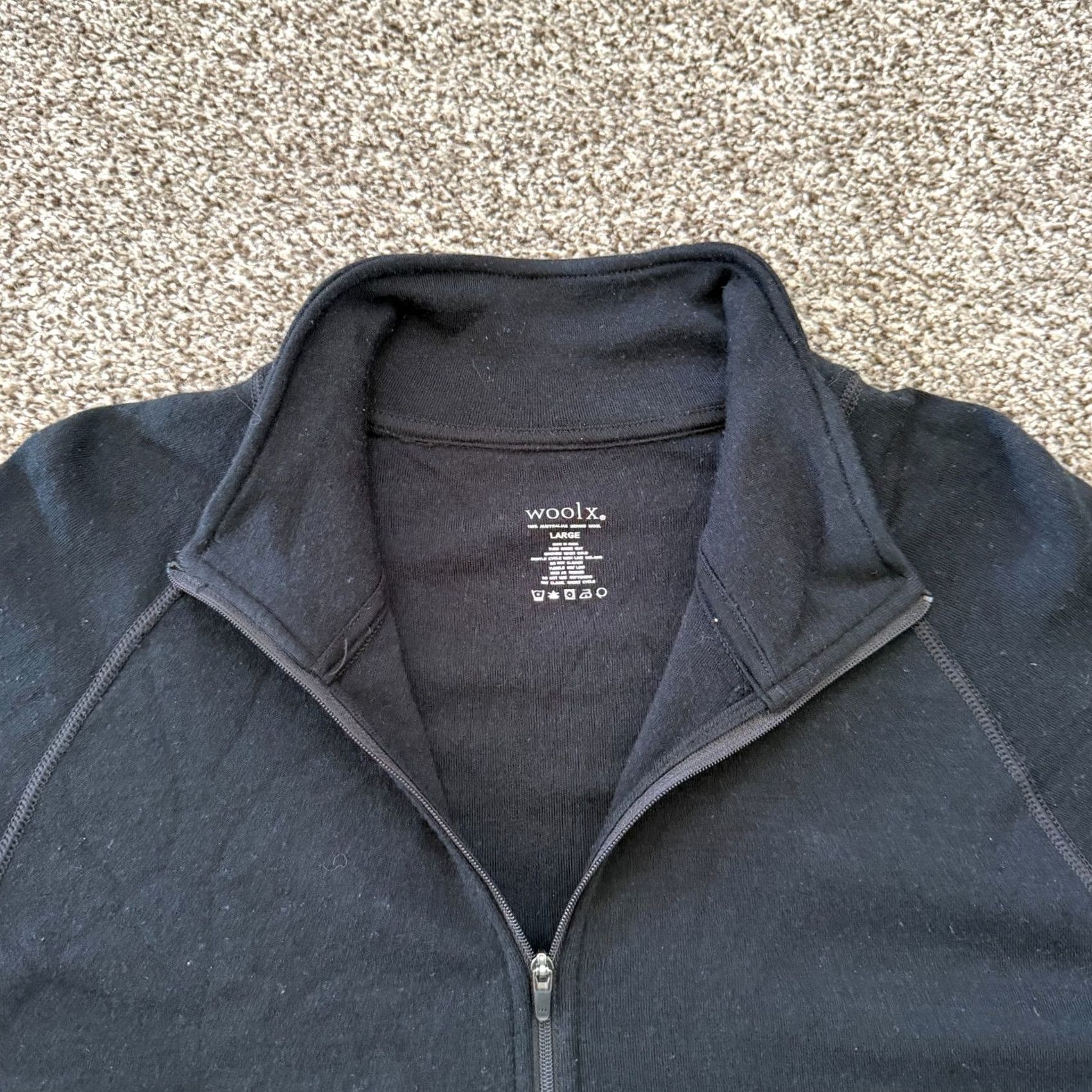 Vintage WoolX 100% Australian Merino Wool Midweight 1/4 Zip Black Men's Size L Size US L / EU 52-54 / 3 - 4 Thumbnail