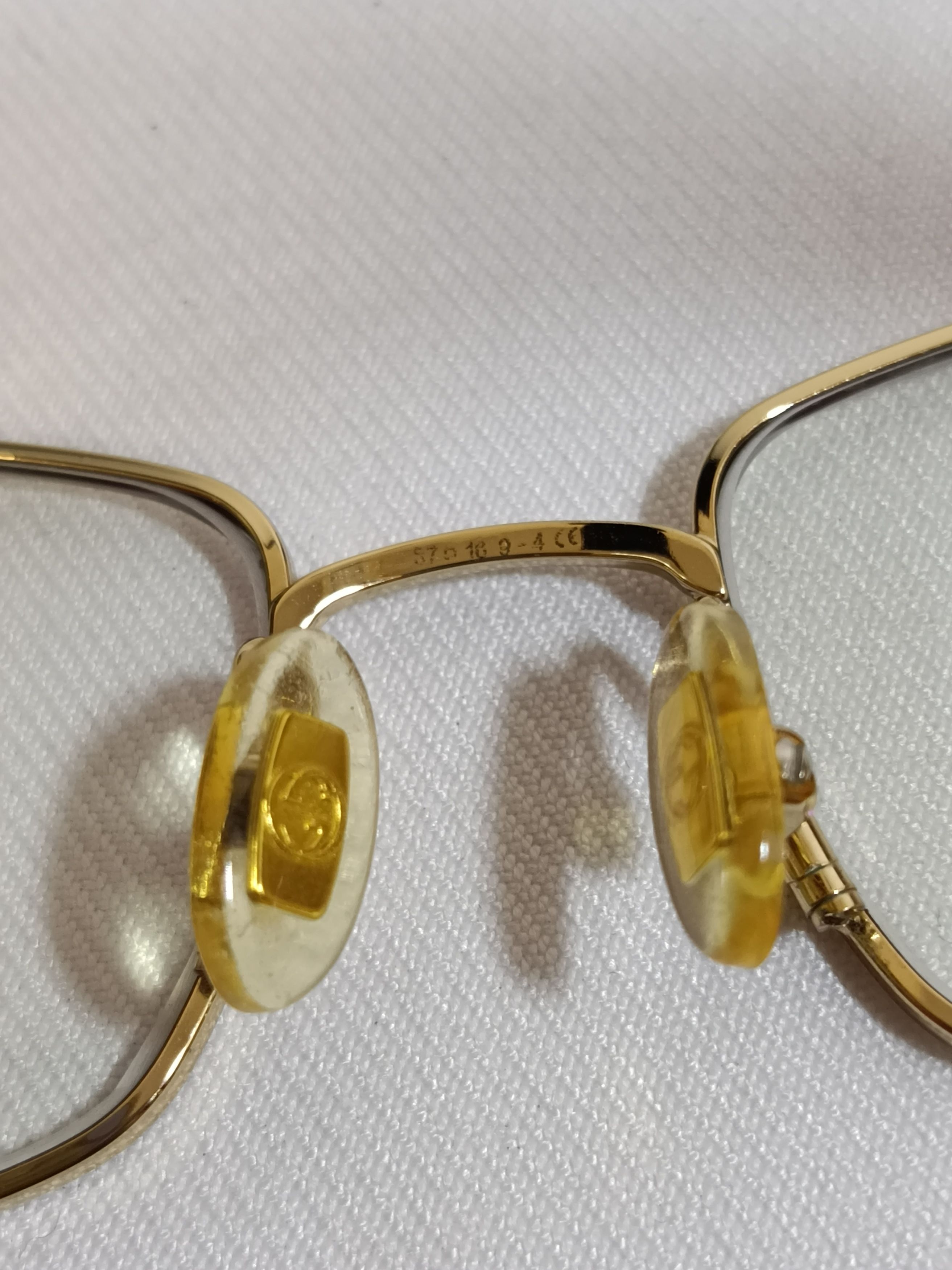Gucci Vintage Y2K Gucci Gold & White Glasses Trompe L’oeil Size ONE SIZE - 7 Thumbnail