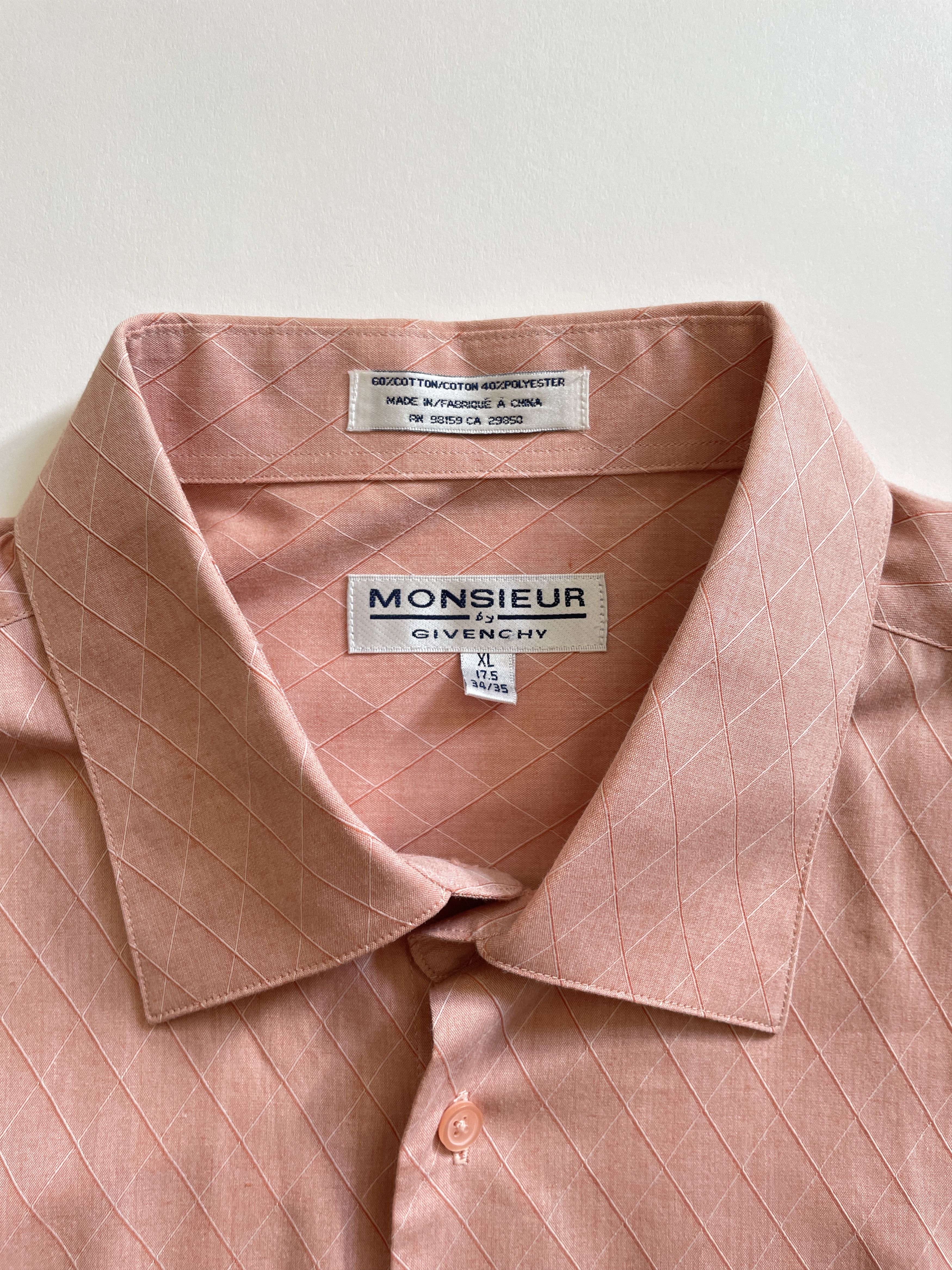 Givenchy 1990s Monsieur by Givenchy Salmon T-Shirt Size US XL / EU 56 / 4 - 3 Thumbnail