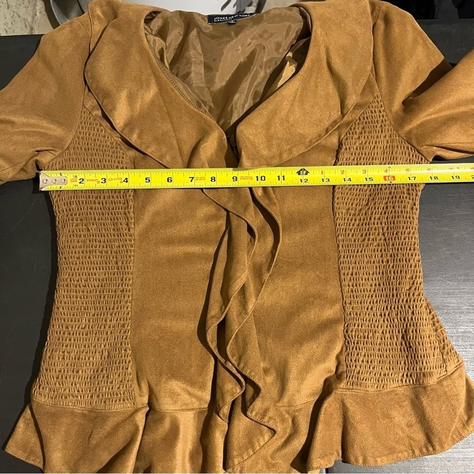 Jones New York Jones New York Signature Size 8 Faux Suede Zip Up Jacket Size M / US 6-8 / IT 42-44 - 6 Thumbnail