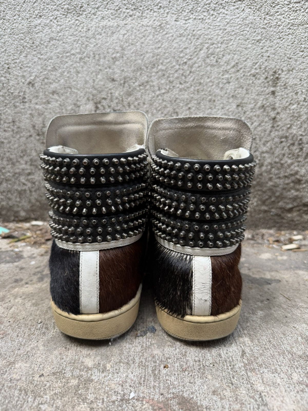 Saint Laurent Paris Saint Laurent FW14 Studded Calf Hair SL/14H high top sneaker Size US 7 / EU 40 - 4 Thumbnail
