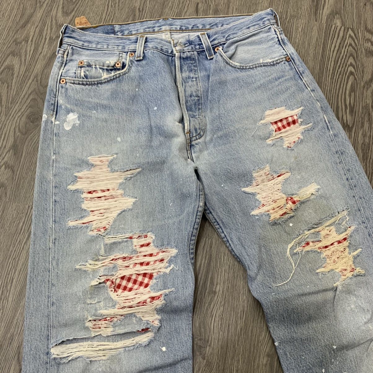 Levi's Vtg Levi’s 501 Distressed Denim Pant Size US 32 / EU 48 - 2 Thumbnail