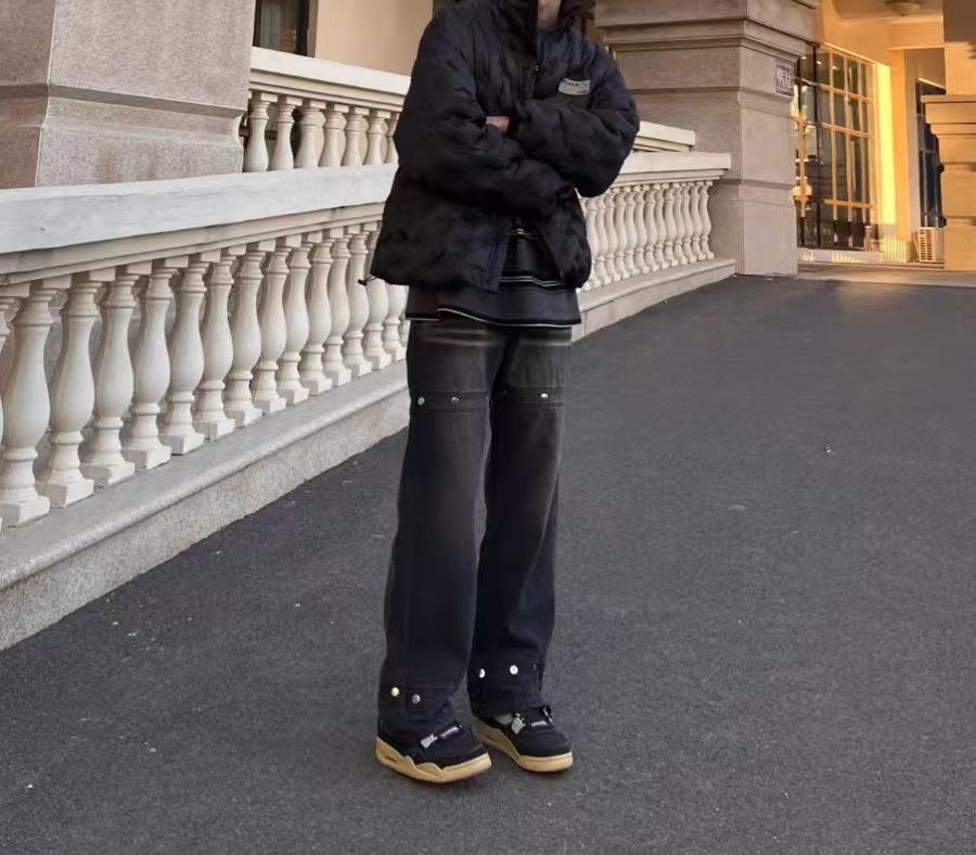 Japanese Brand × Vintage Street punk washed and distressed baggy jeans size 32 Size US 32 / EU 48 - 5 Thumbnail
