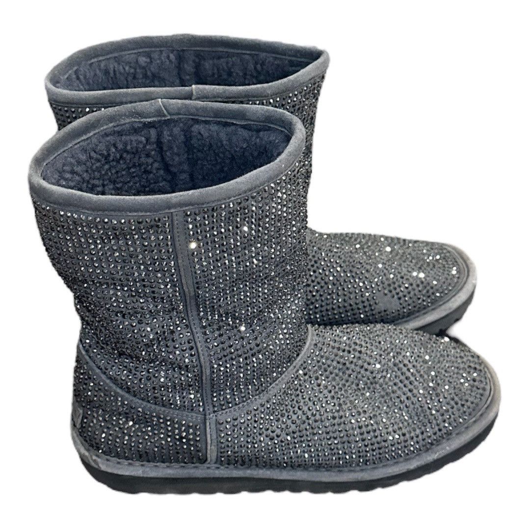 image of Grey Lesilla Winter Boots With Crystals - Size 38, Women's