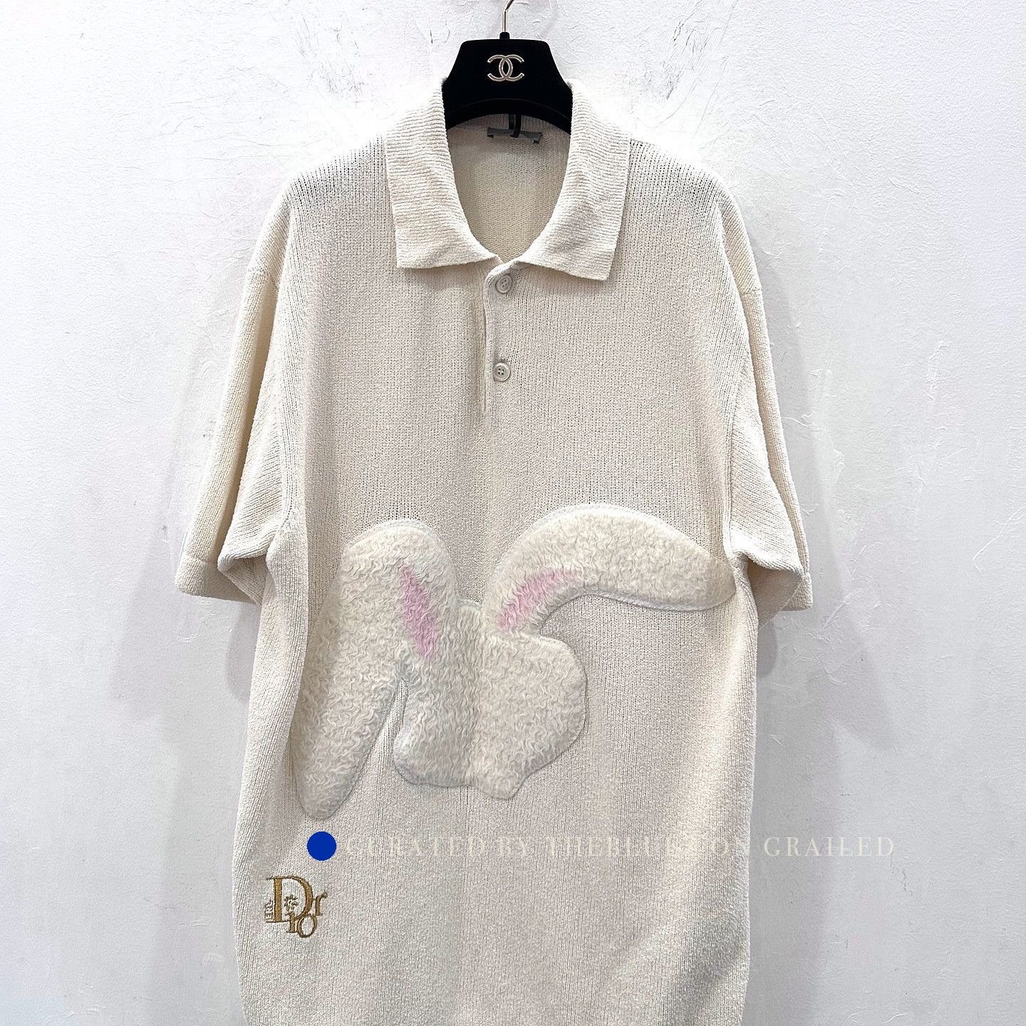 Dior Bunny Knit Polo Shirt in Beige Size US S / EU 44-46 / 1 - 1 Thumbnail