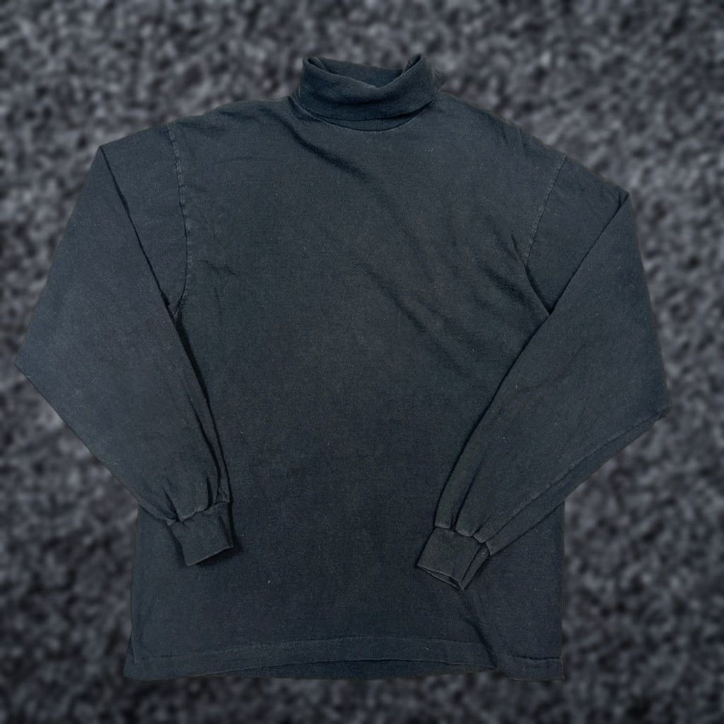 Fruit Of The Loom VINTAGE Fruit Of The Loom Casualwear Men's L Turtleneck Long Sleeve Shirt Black Size US L / EU 52-54 / 3 - 1 Thumbnail
