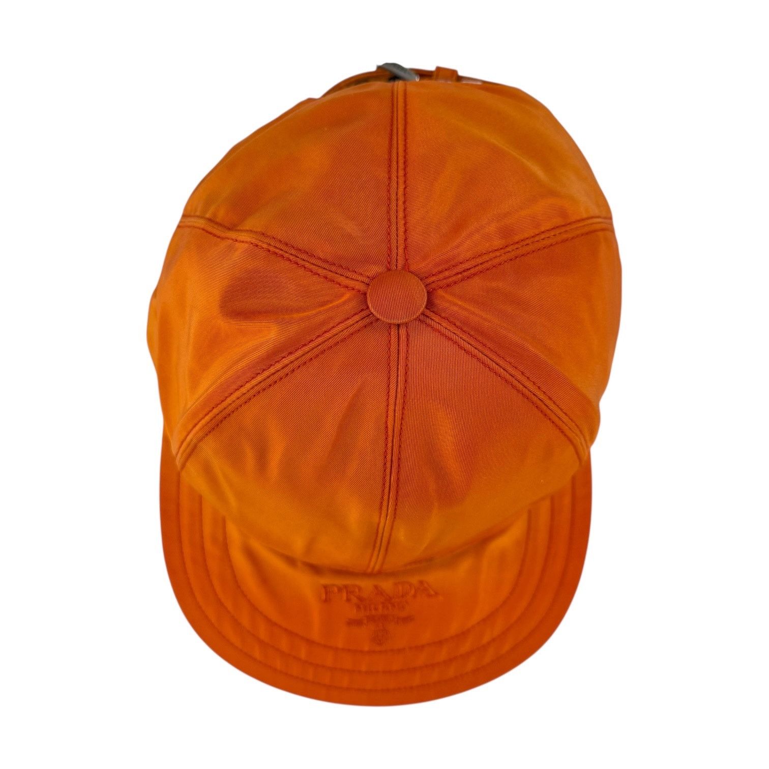 Prada Prada Orange Nylon Baseball Cap Size ONE SIZE - 5 Thumbnail