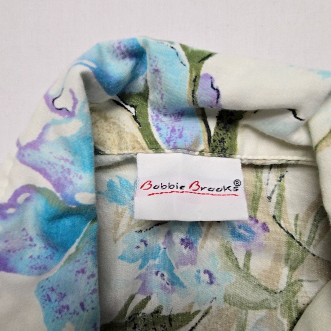 Vintage Vintage Bobbie Brooks Hawaiian Shirt Floral Print Blue L Size L / US 10 / IT 46 - 6 Thumbnail