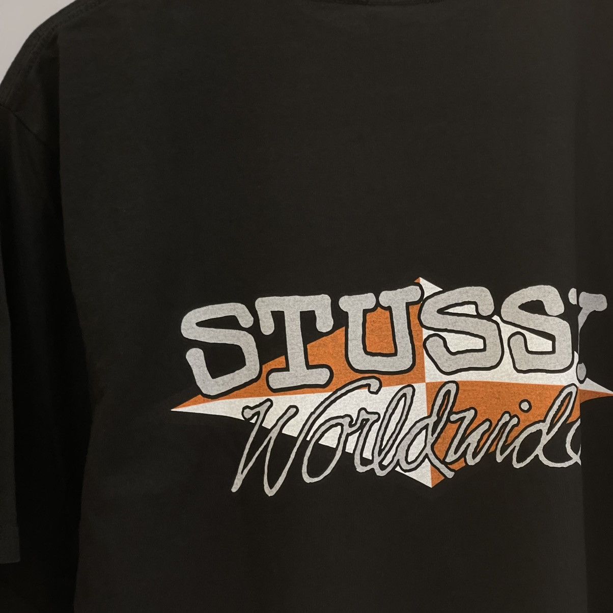 Stussy Worldwide Diamond Tee Pigment Dyed Black