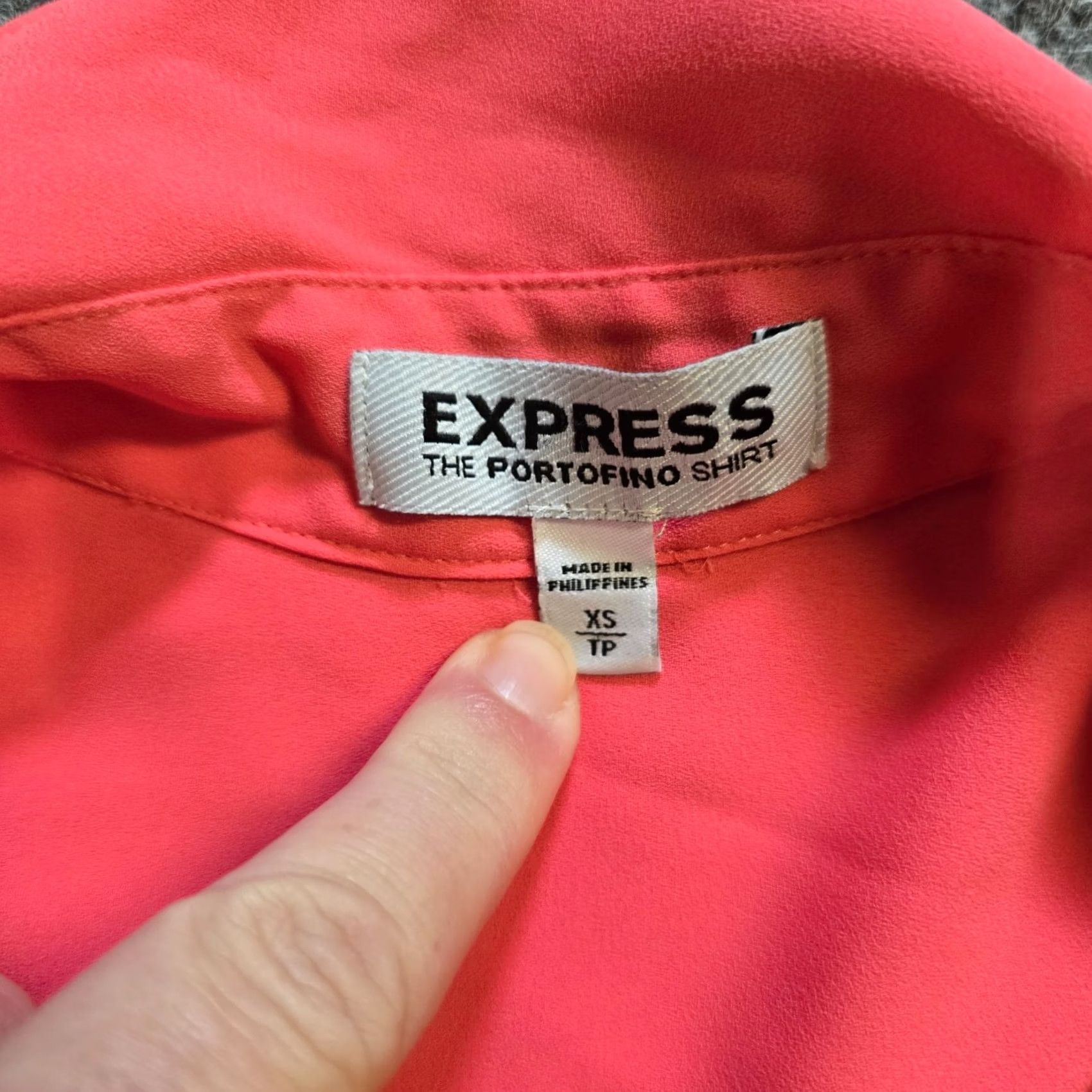 Express Express Shirt Women XS Pink Portofino Sheer Button Front Long Sleeve Career Size XS / US 0-2 / IT 36-38 - 4 Thumbnail