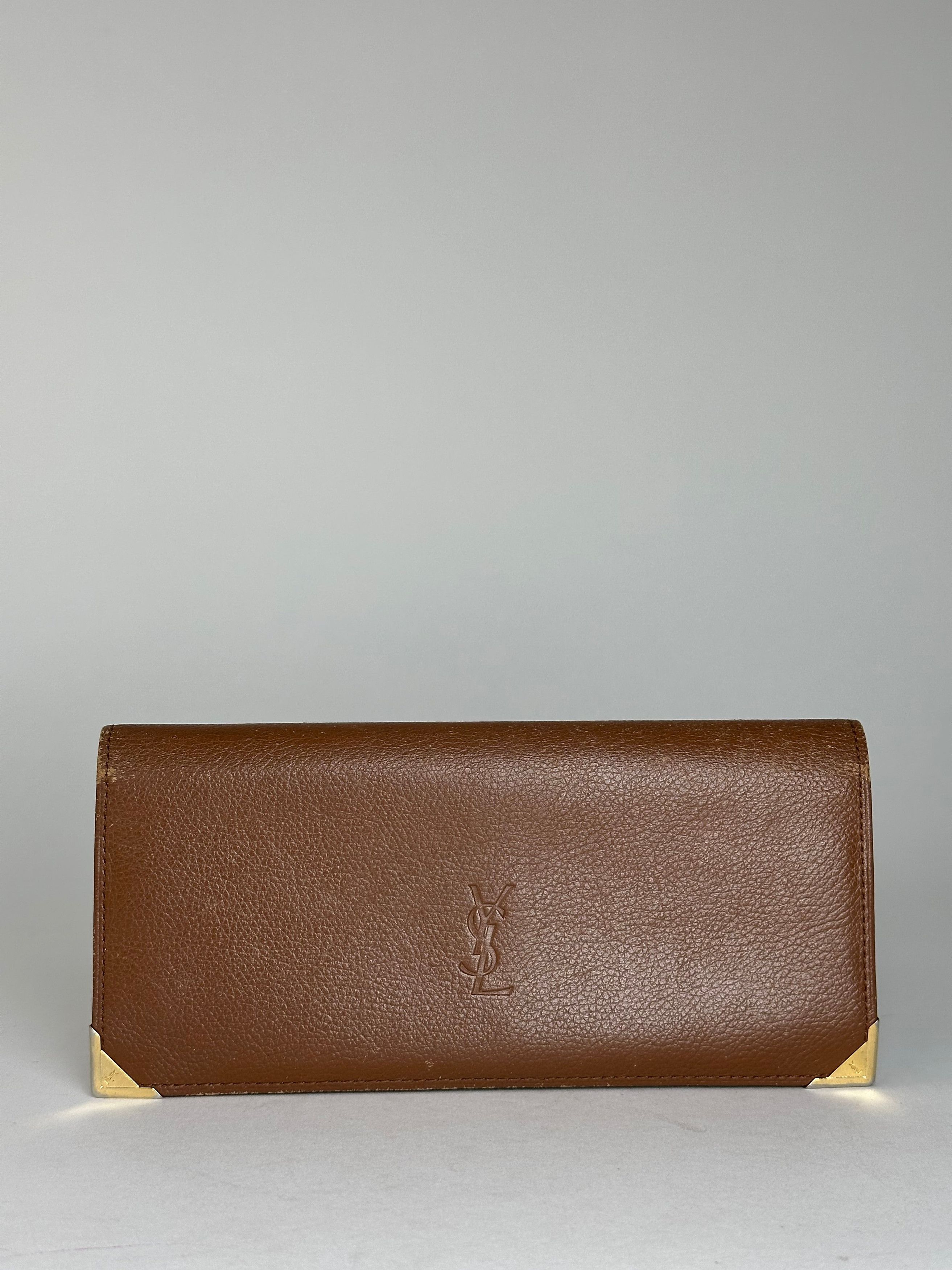Other Vintage YSL Leather Card Holder ID Holder Brown Size ONE SIZE - 1 Thumbnail