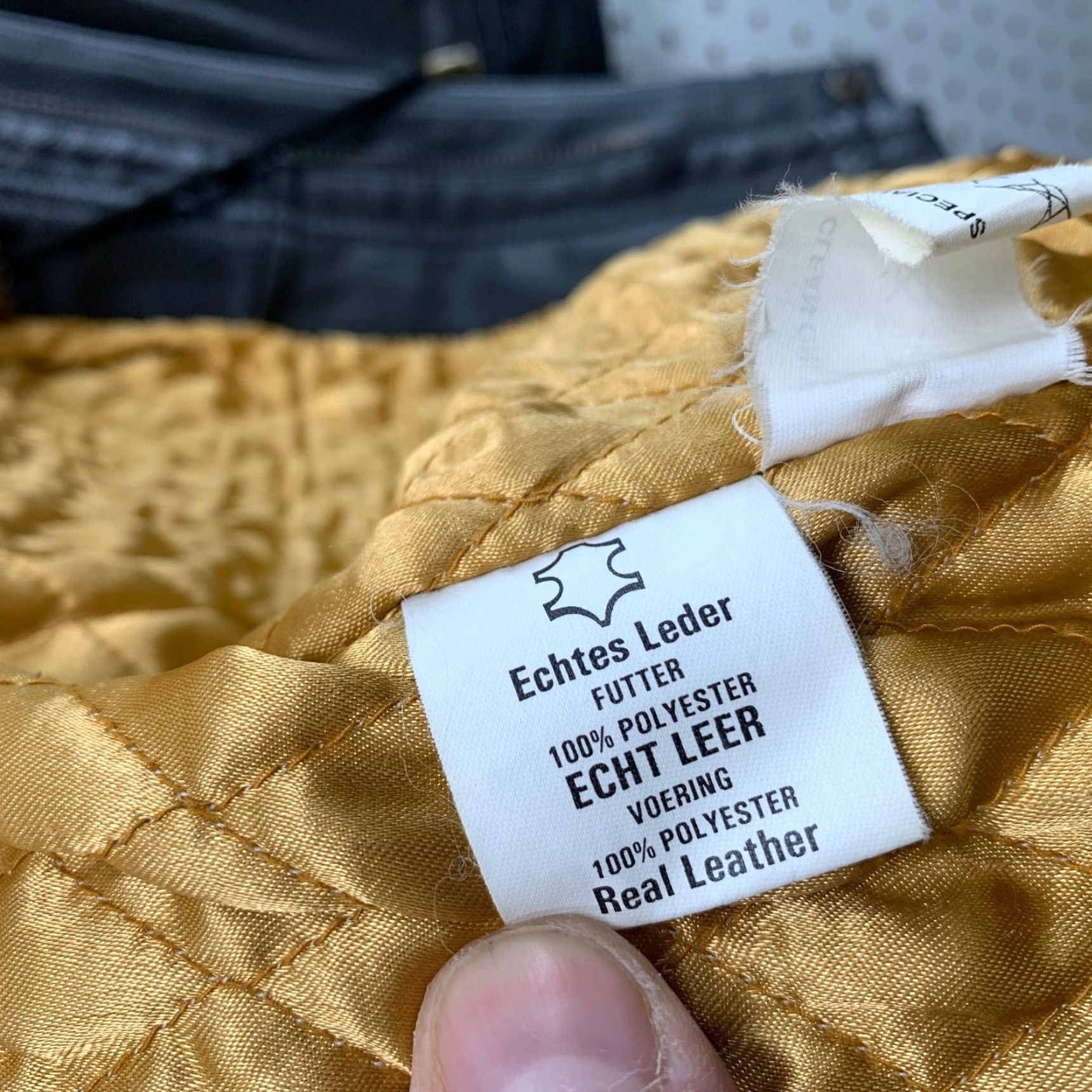 Vintage Echtes Leder Leather Car Coat Mens L Black Gold Quilt Lined Insulated Heavy Size US L / EU 52-54 / 3 - 2 Thumbnail