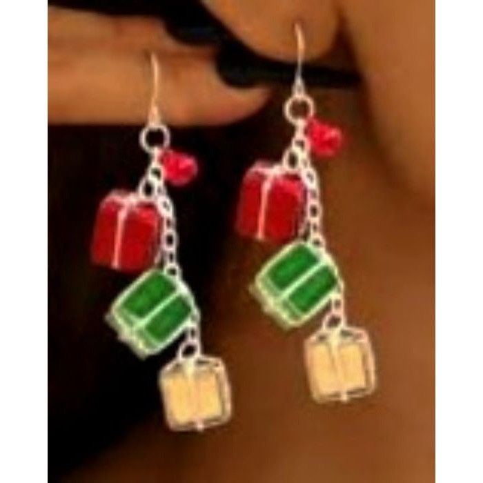 Handmade Christmas Gift Earrings Dangle Hooks New Festive Presents Ho Size ONE SIZE - 12 Thumbnail